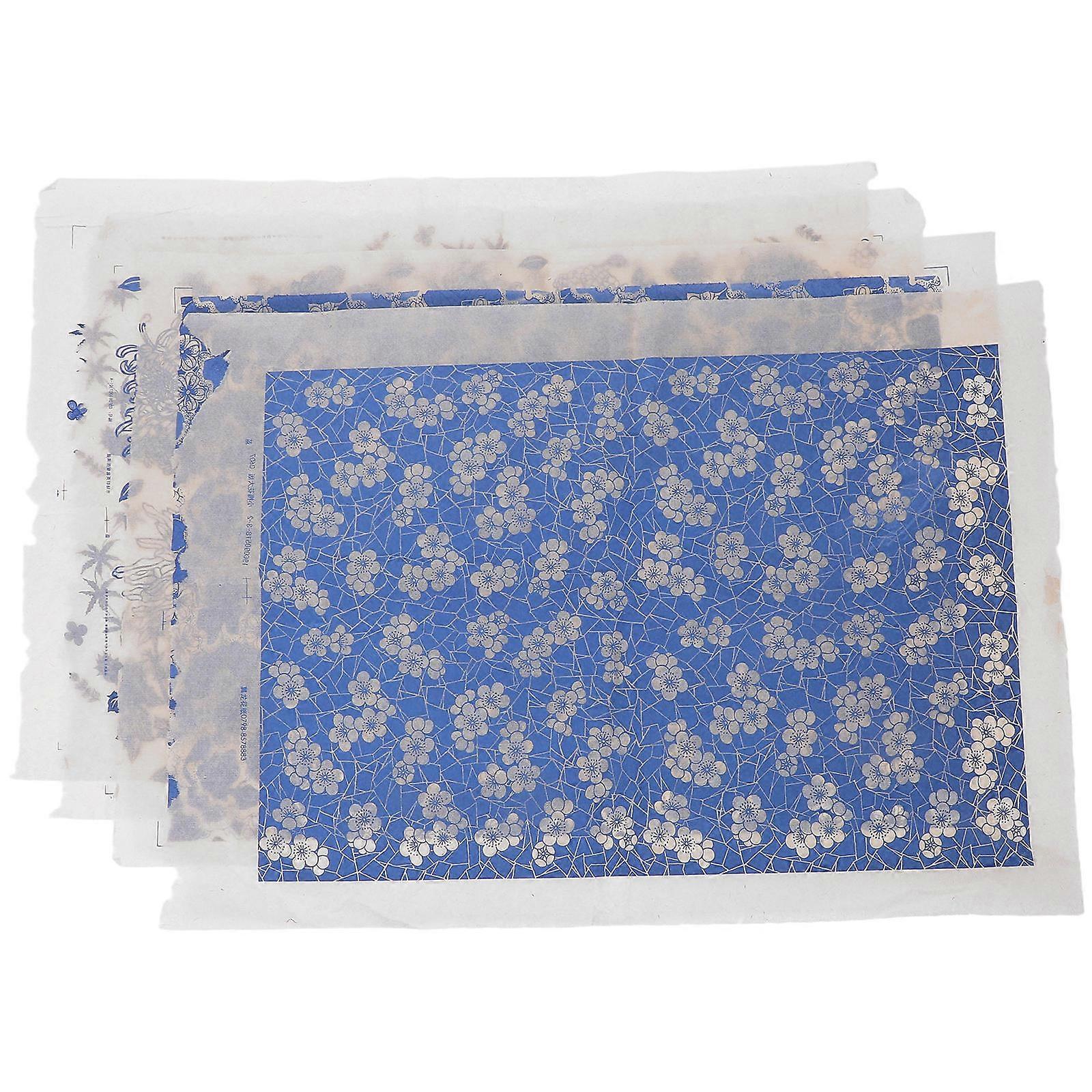 Pottery Ceramics Decal Transfer Paper Underglaze Assorted Color DIY Use Artists 4 Sheets