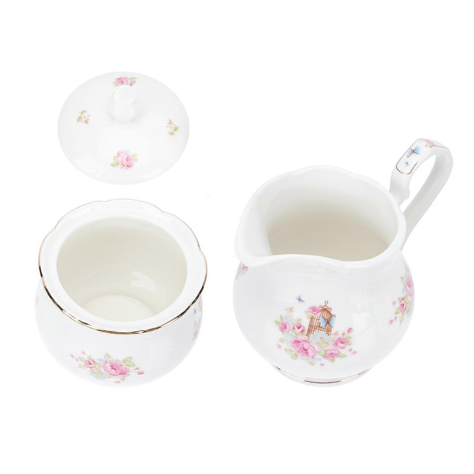 Vintage Tea Set 2pcs Elegant Teapot and Milk Storage Pot Premium Tea Ware for Home Coffee Decoration