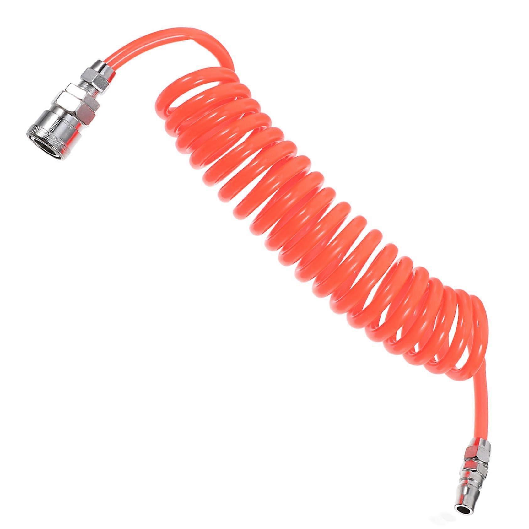 Air Compressor Coiled Spring Hose Red