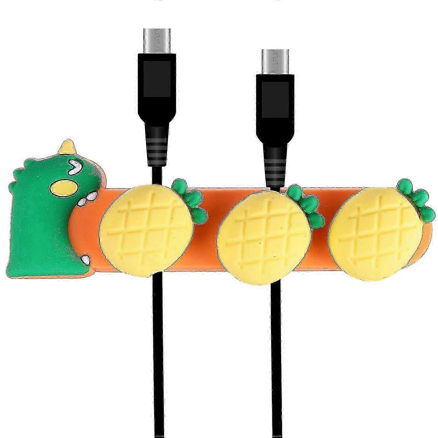 Self-Adhesive Cartoon Cable Holder & Cord Organizer for USB - Magnetic Cable Management Solution for Tidy Workspaces