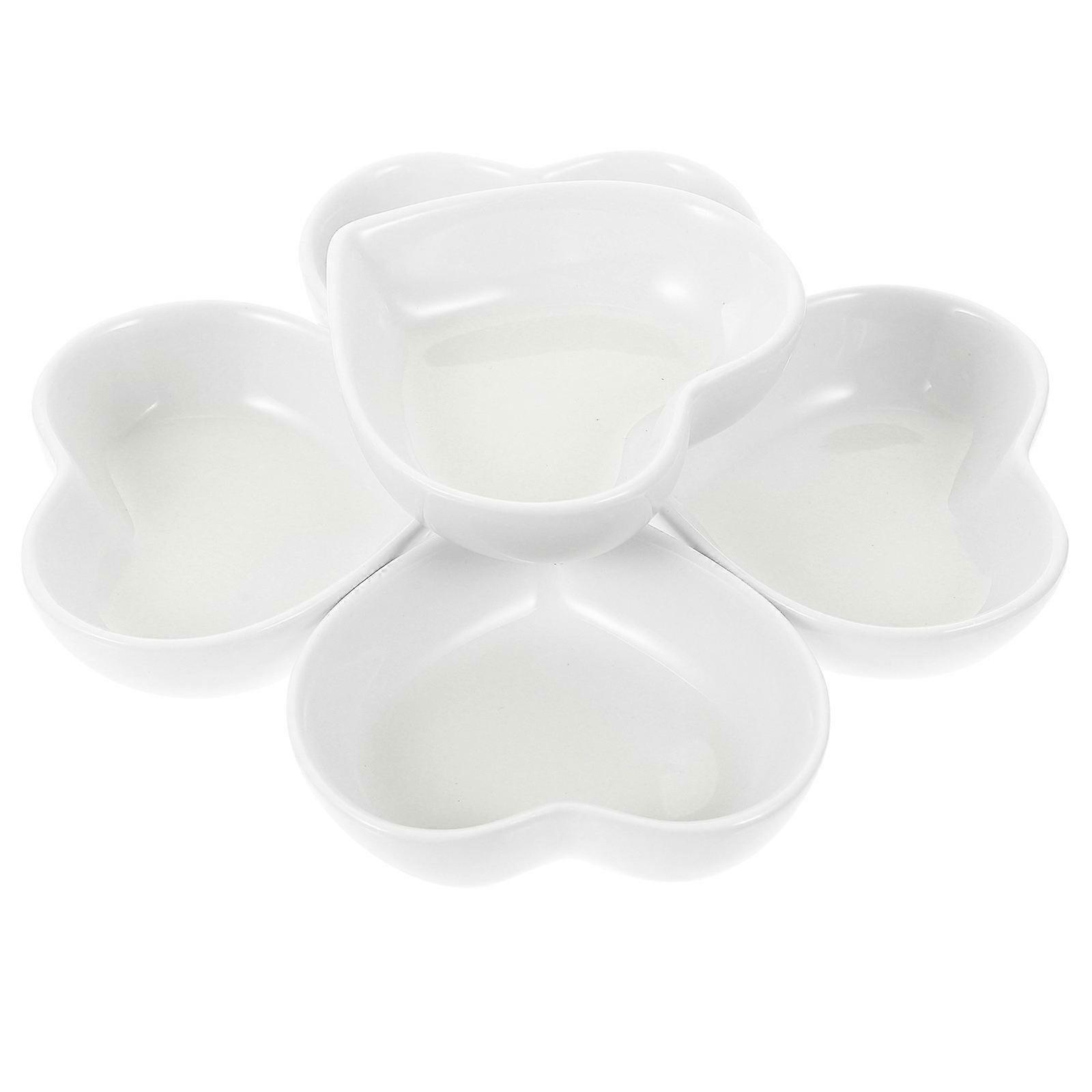 6pcs Heart Shaped Sauce Dishes, Japanese Style Decorative Plates for Sauces, Condiments and Appetizers, Ideal for Home, Restaurants and Parties