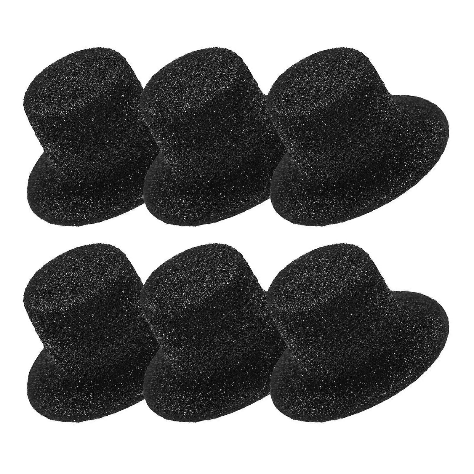 Black Mini Top Hat for Crafts Made from Durable EVA Cloth Perfect for Decor and DIY Projects
