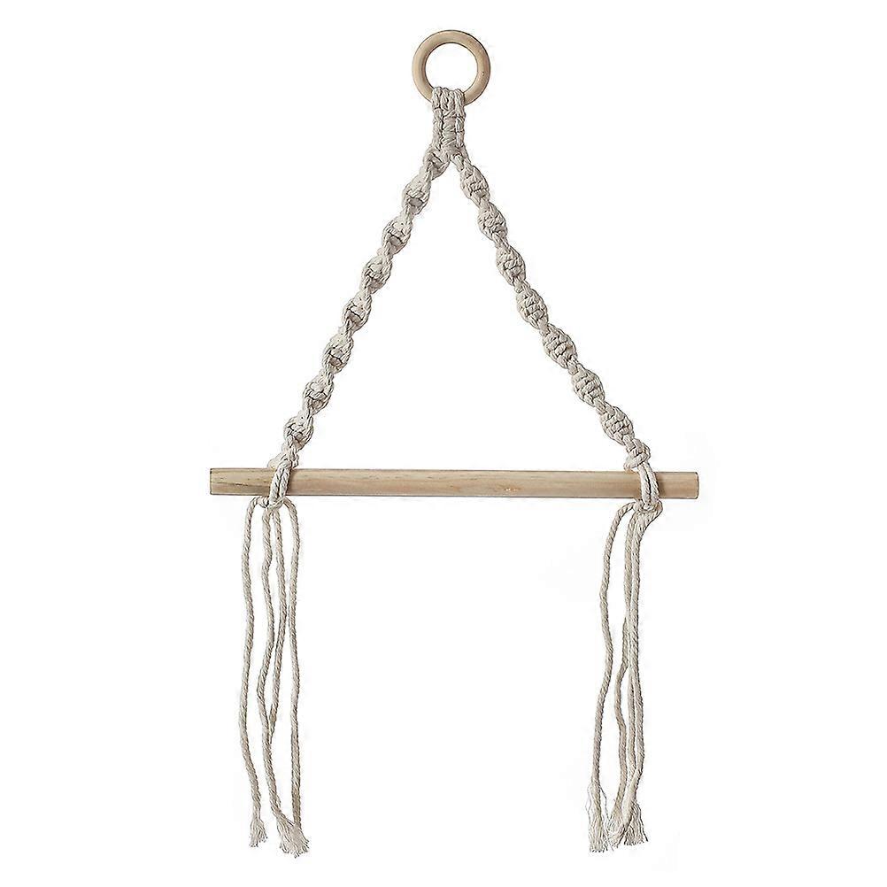 Bohemian Style Wall Mounted Tissue Holder Compact Beige Paper Rack for Bathroom Space Saving Decorative Storage Organizer