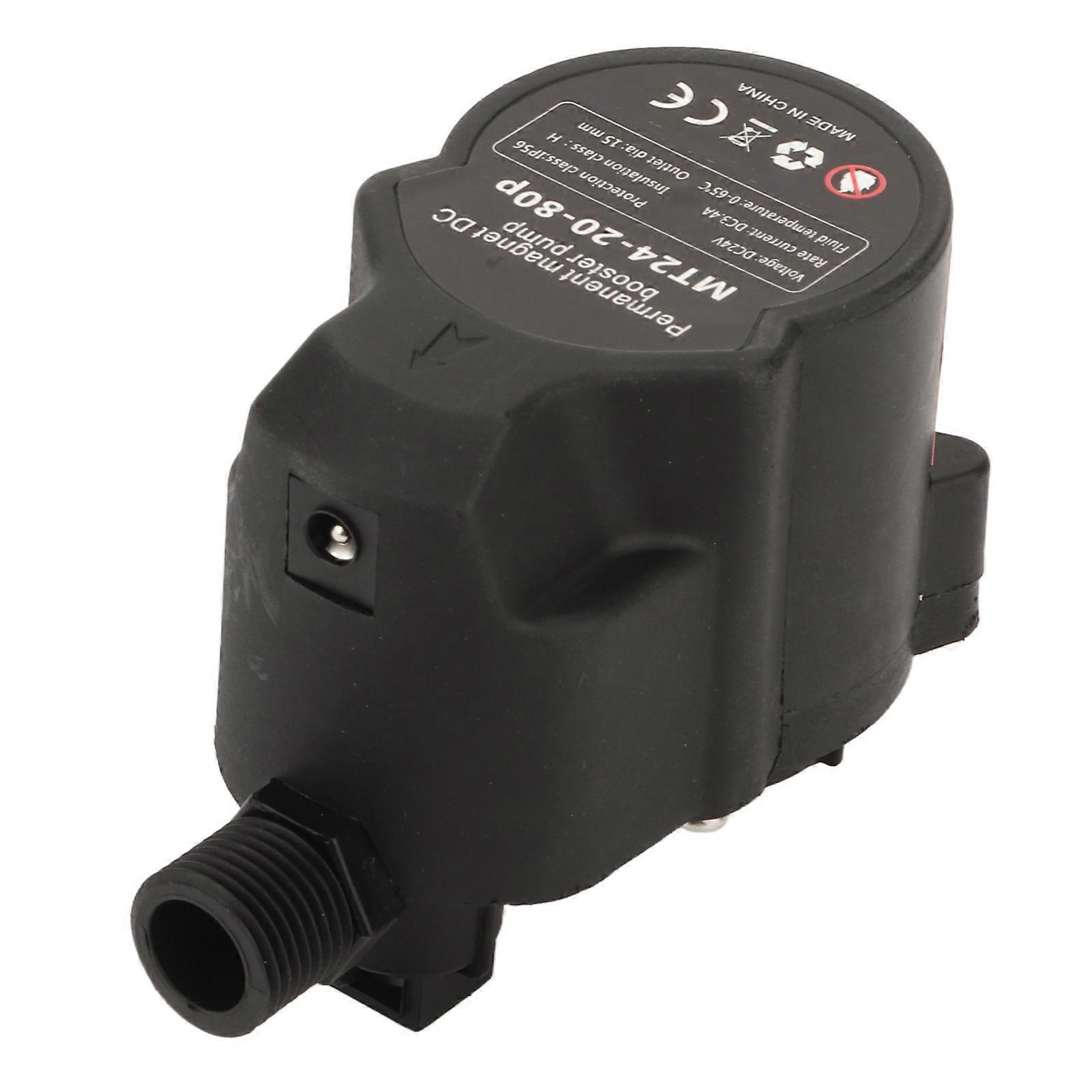 Water Pressure Booster Pump Fully Automatic Low Noise Small Shower Booster Recirculating Pump DC 24V EU Plug 100‑240V