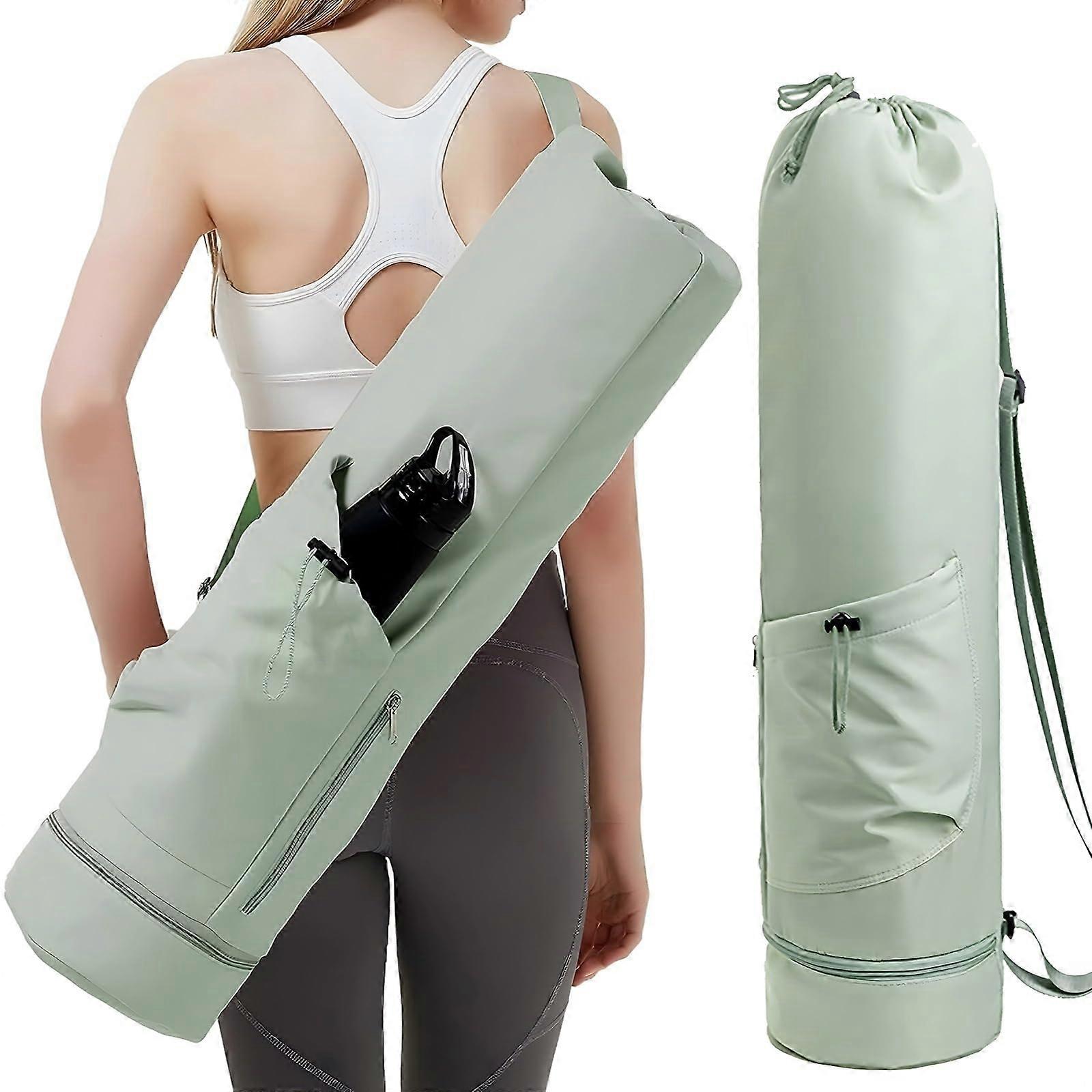 Yoga mat bag made of polyester with a long shoulder strap, essential for yoga classes, 74.5 x 19.1 x 19.1 cm, stylish and practical.