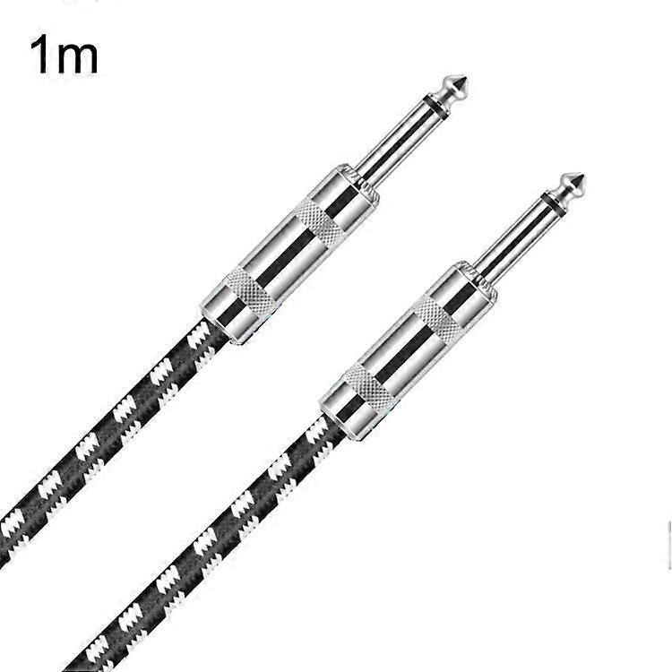 1m 2 Straight Head 6.35mm Guitar Cable 1m
