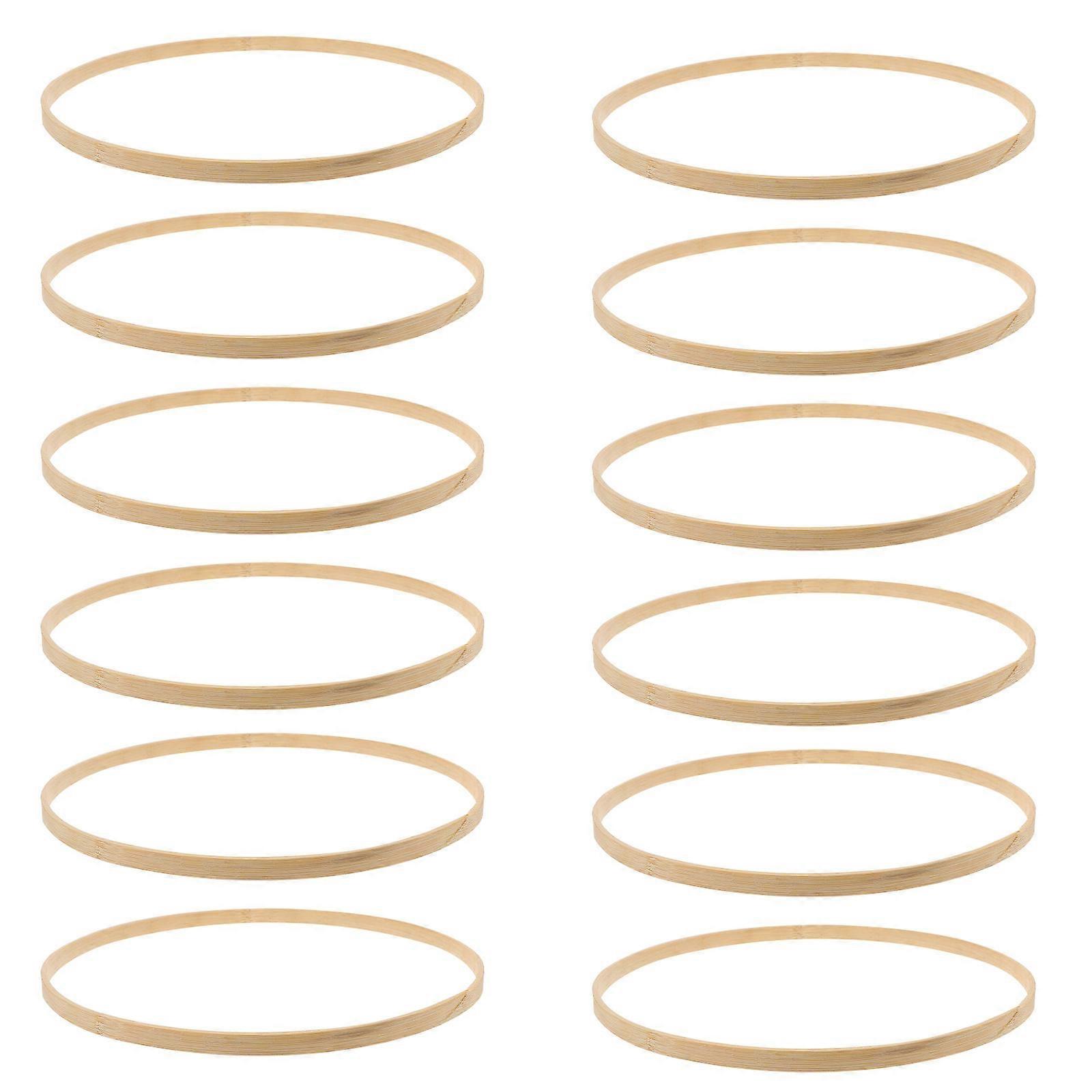 12pcs 23cm Dream Catcher DIY Rings Round Bamboo Frame Craft Materials