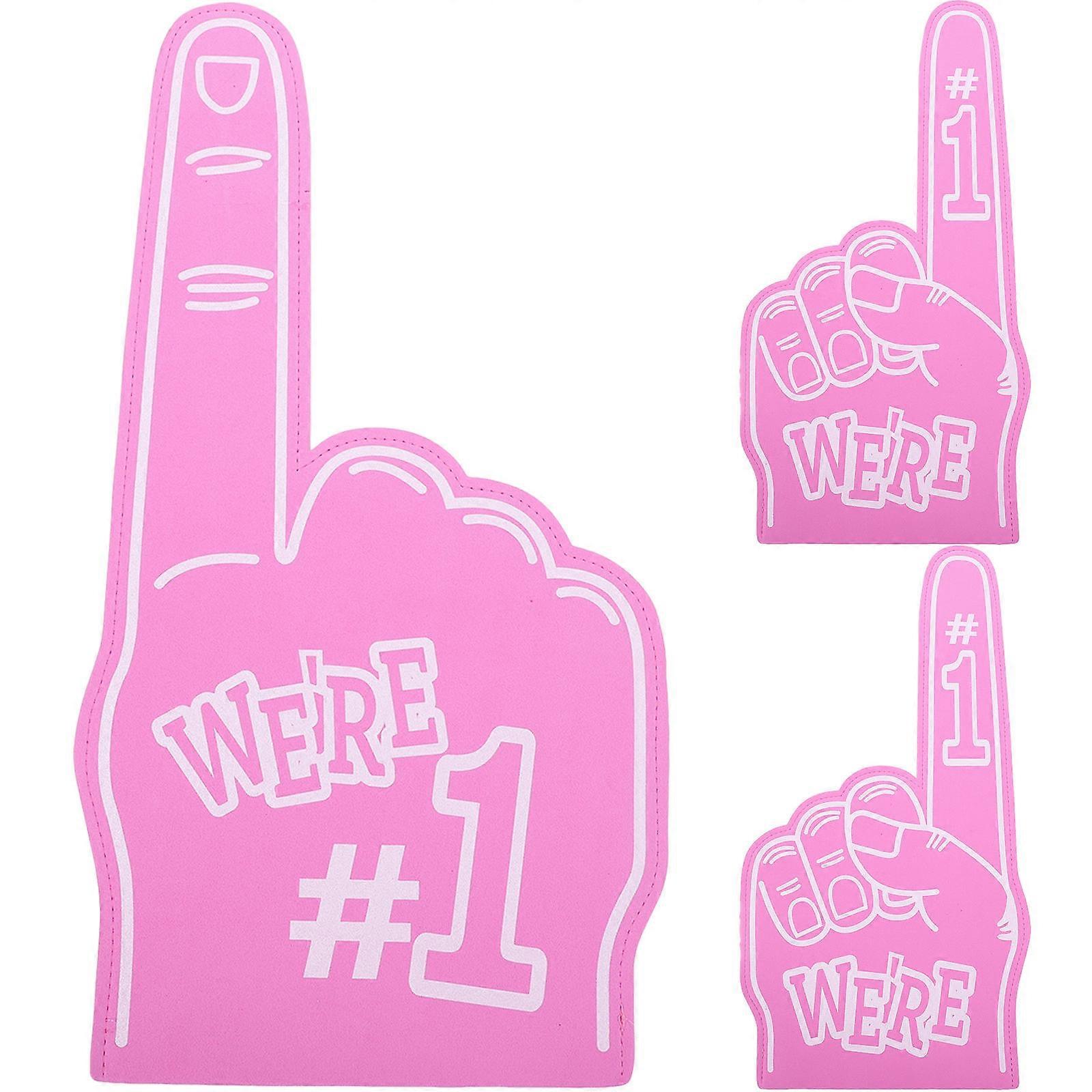 3Pcs Foam Fingers for Hands Cheering Sports Event Props Cheerleading Supplies