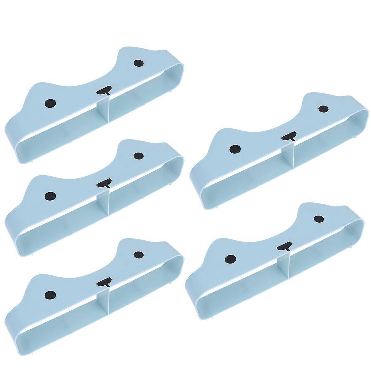 Bathroom Wall Mounted Slipper Storage Organizer 5Pcs Blue Simple Design Space-saving Hangers for Home Use