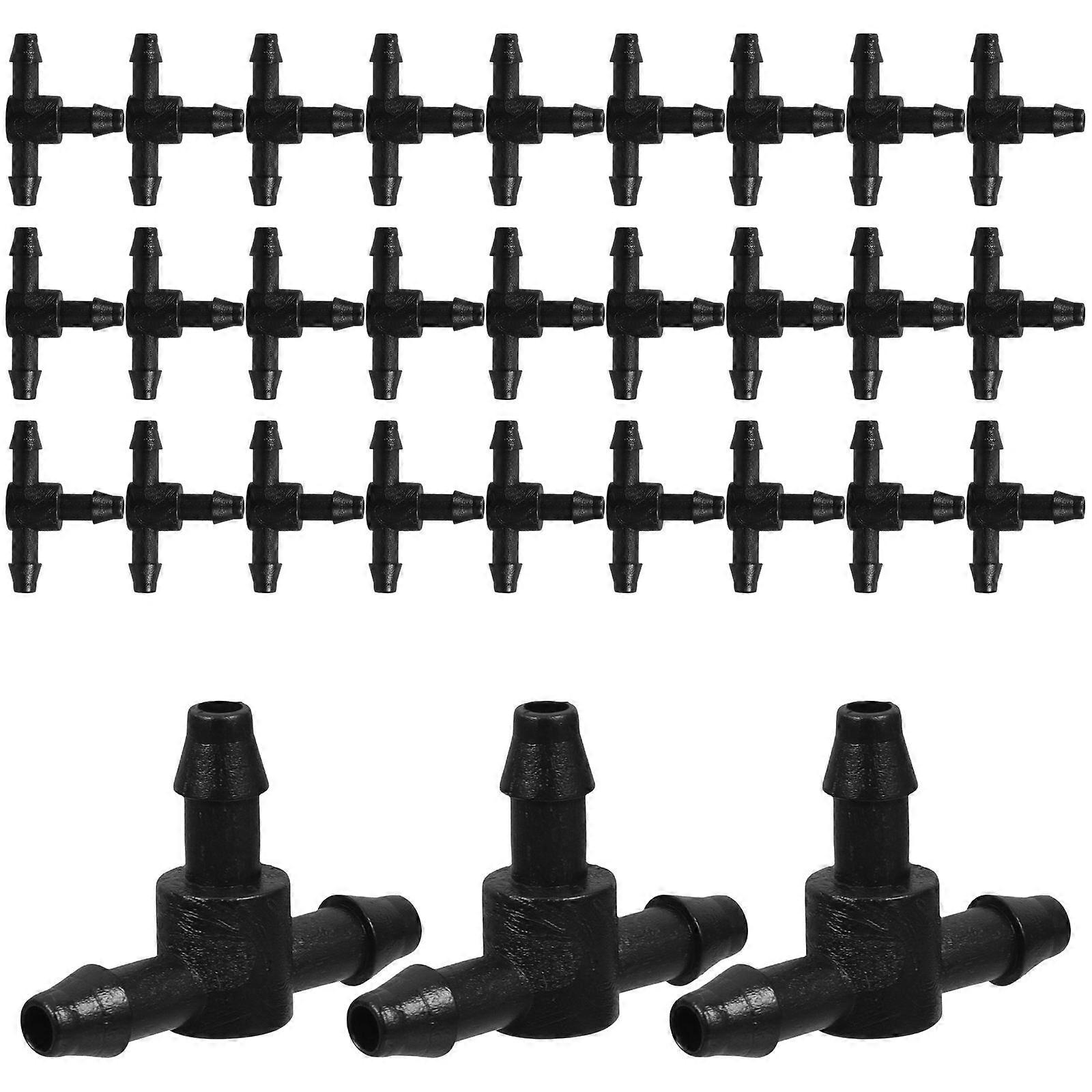 100pcs Drip Irrigation Tee Connectors, Durable ABS Barbed Fittings for Automatic Watering Systems, Easy Installation for Garden Irrigation,