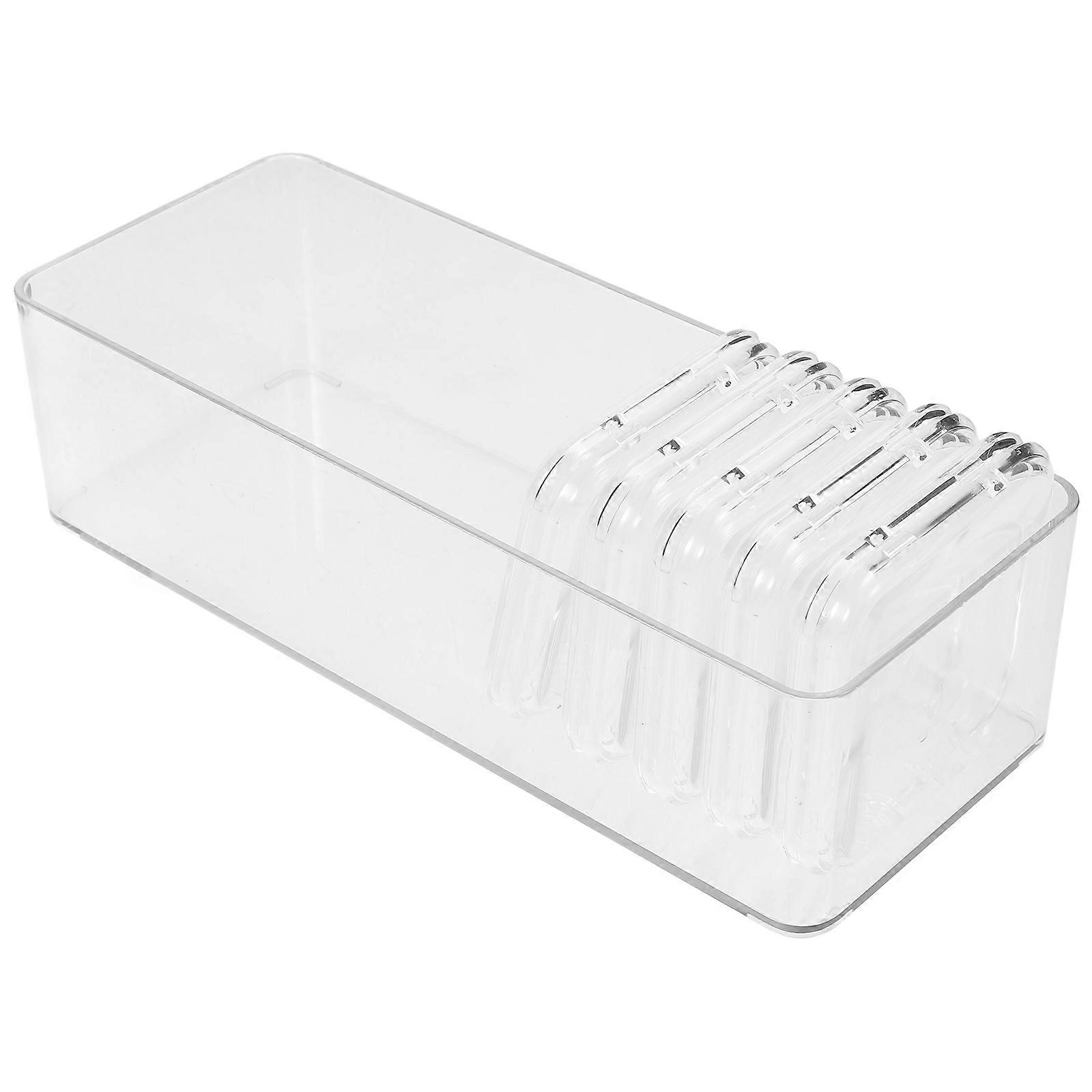 1 Set Transparent Acrylic Badge Holder with Large Acrylic Box and Button Case