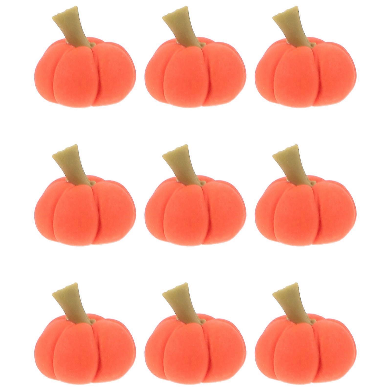 10 Pcs Mini Artificial Pumpkins for Dollhouse Decor – Bright Colorful Faux Pumpkin Models for Micro Landscape and Craft Decoration