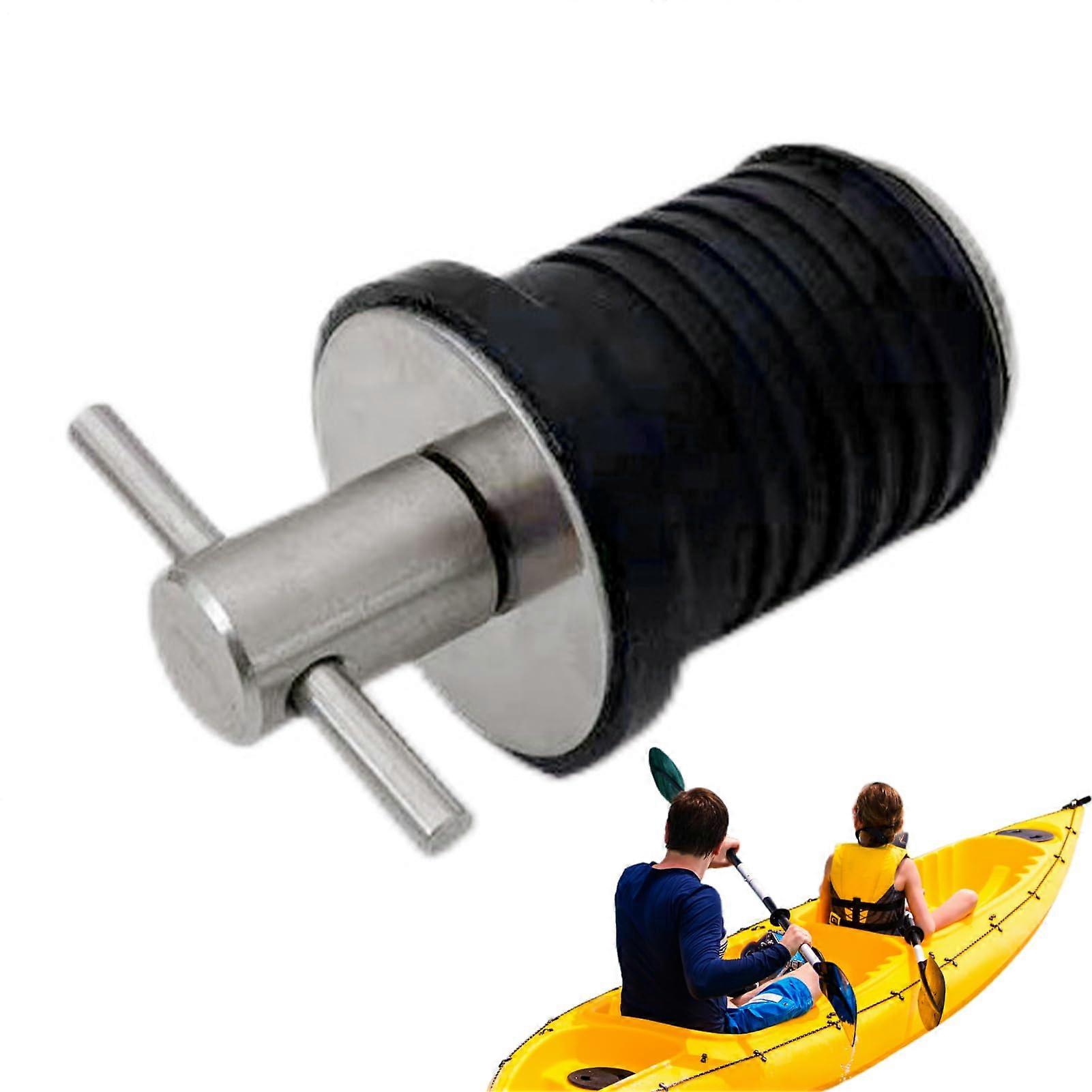 Drain Plug for Boat – Non-Slip Stainless Steel Boat Plug with T-Handle for Kayak, Fishing and Speed Boat
