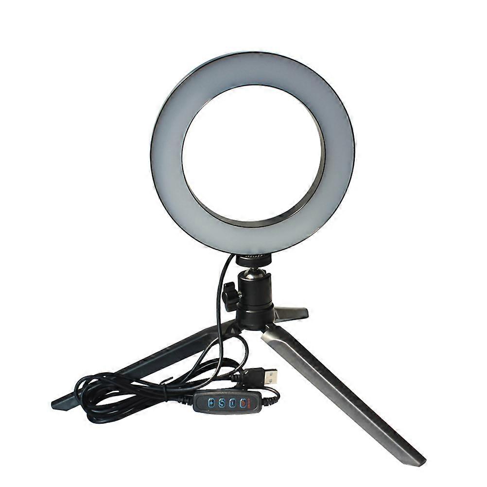 LED Ring Light with Adjustable Brightness – Portable for Photography, Makeup, , and Professional Use – Black