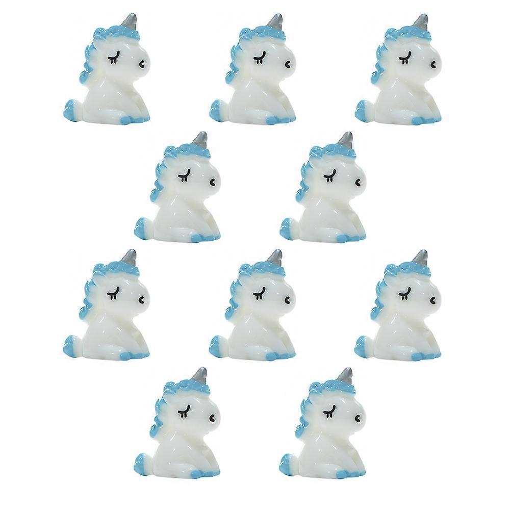 10pcs Mini Unicorn Figurine Ornaments for DIY Handmade Crafts