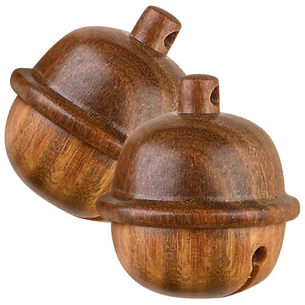 جوفاء جرس قلادة DIY رائحة الناشر سلسلة المفاتيح قلادة سحر الخشب كيس الحرفية أجراس لغرفة نوم السيارة مكتب مقاومة خضراء خشب الصندل هدية