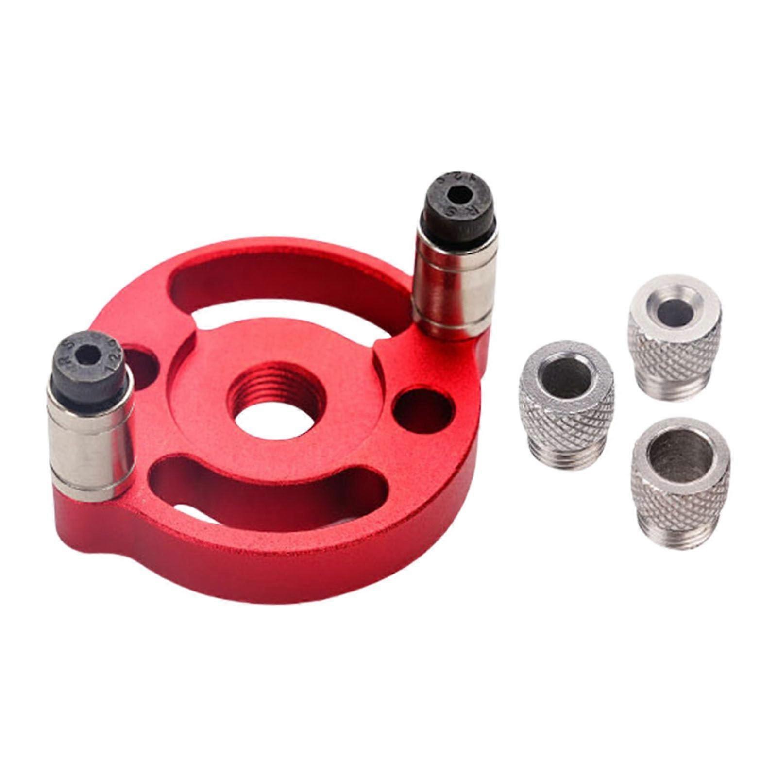 Professional Drill Guide Tool for Precise Hole Drilling in Wood Projects - 6mm, 8mm, 10mm Sizes, Durable Red Finish