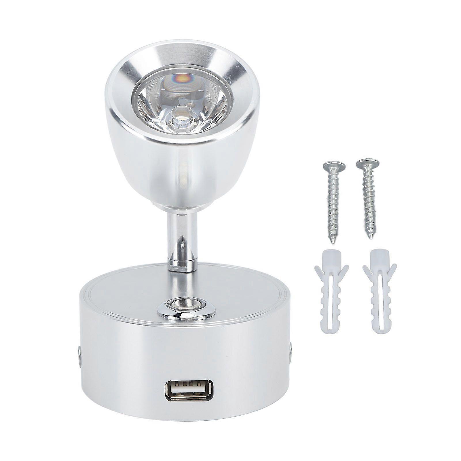 Rechargeable LED reading light adjustable for yacht RV bedside