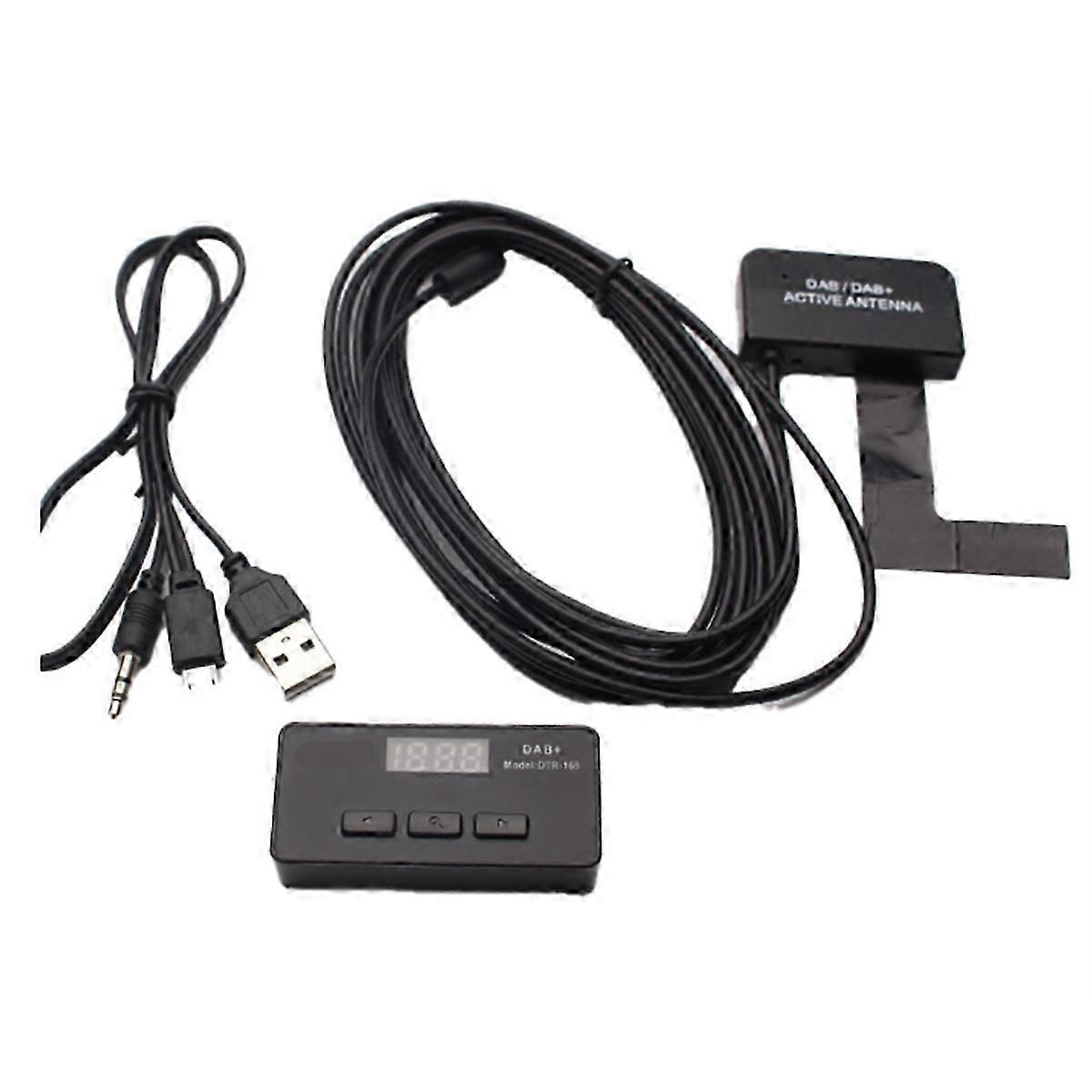 Suitable for DAB+ Europe Digital Radio GPS Stereo Receiver Support AUX Output FM mit Universal DAB Antenna f-jc