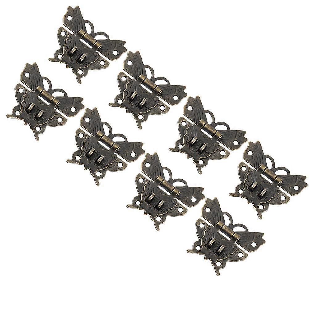 8Pcs Retro Dark Brown Alloy Buckle for Box Use Durable Decorative Hardware 1.5 Inch