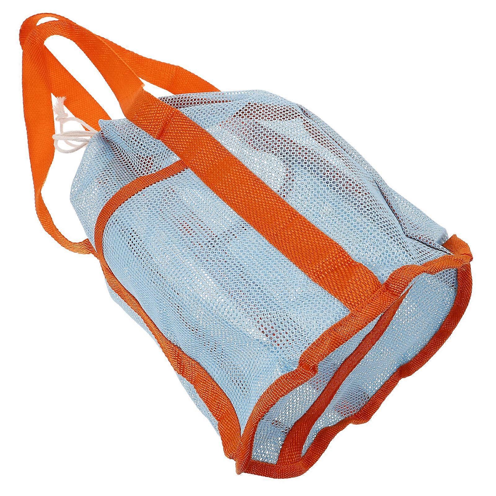 Kids Beach Toys Storage Bag Mesh Drawstring Bag for Sand Tools Made of Durable Nylon Multi 10"x12"