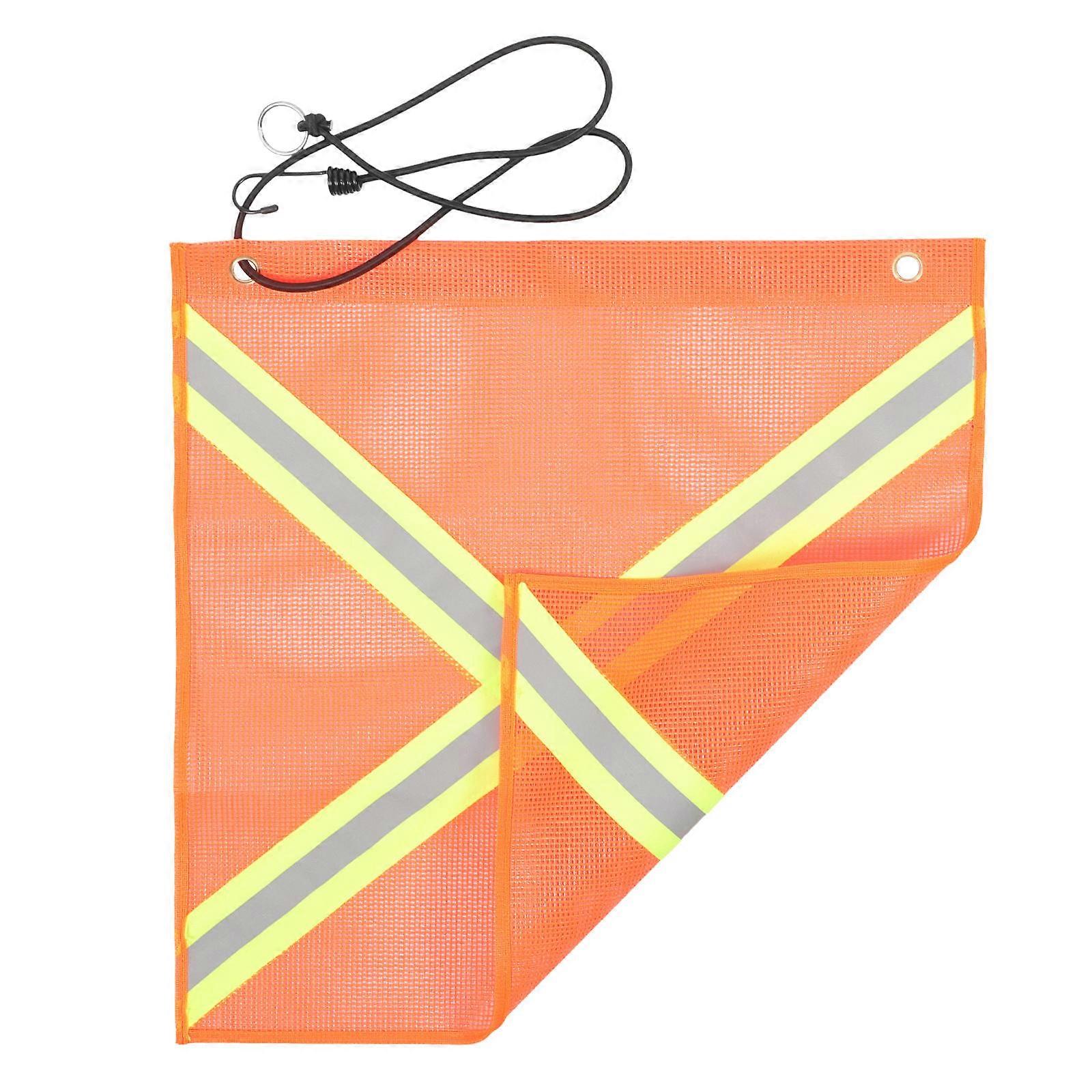 Double Sided Reflective Signal Flag for Cars and Trailers – PVC Mesh, Water Resistant, Enhanced Visibility for Day and Night Traffic Safety