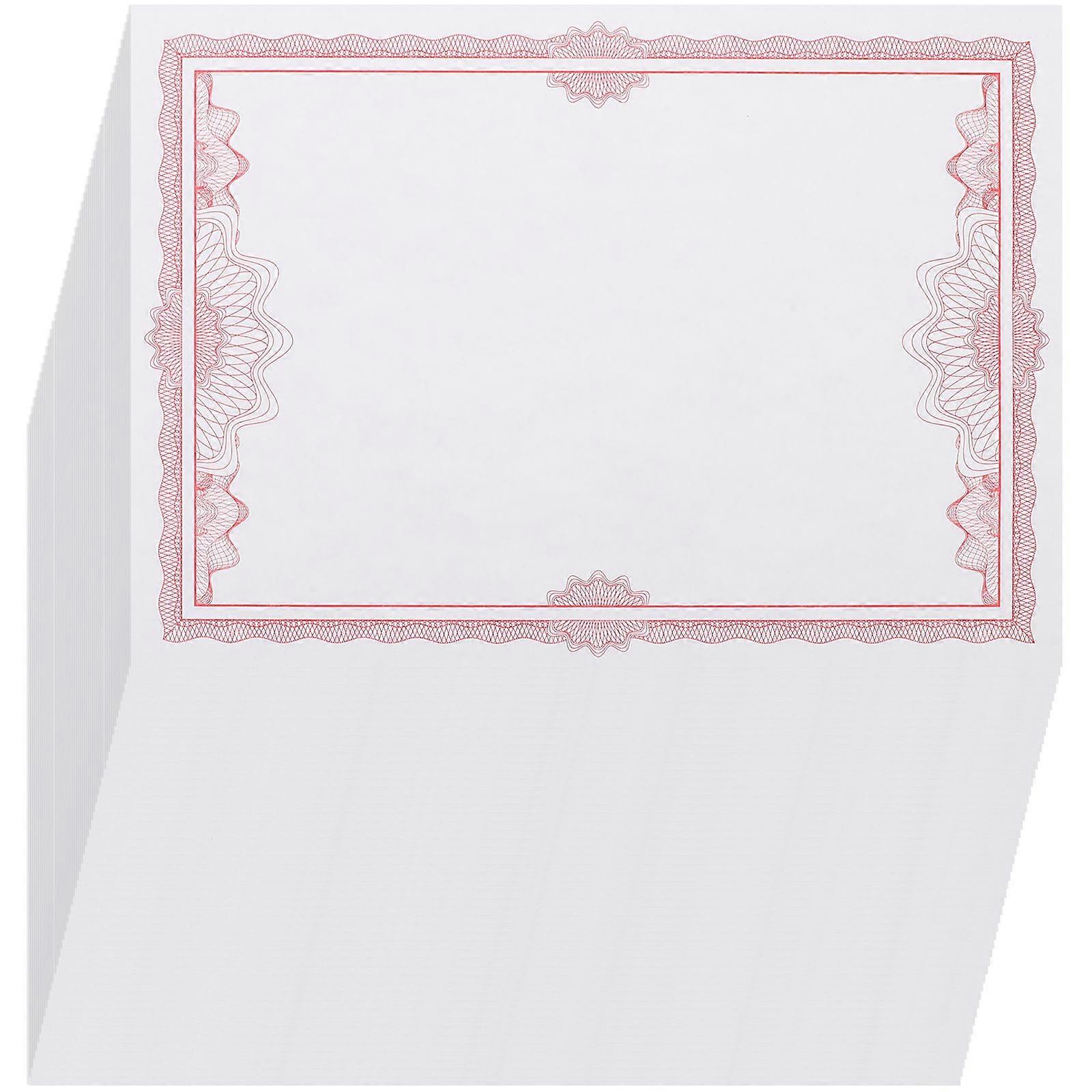 Certificate Paper 50 Sheets Blank Printable Paper Recognition For Volunteers Teachers And Students Smooth High Grade 29.70X21.00X0.10CM