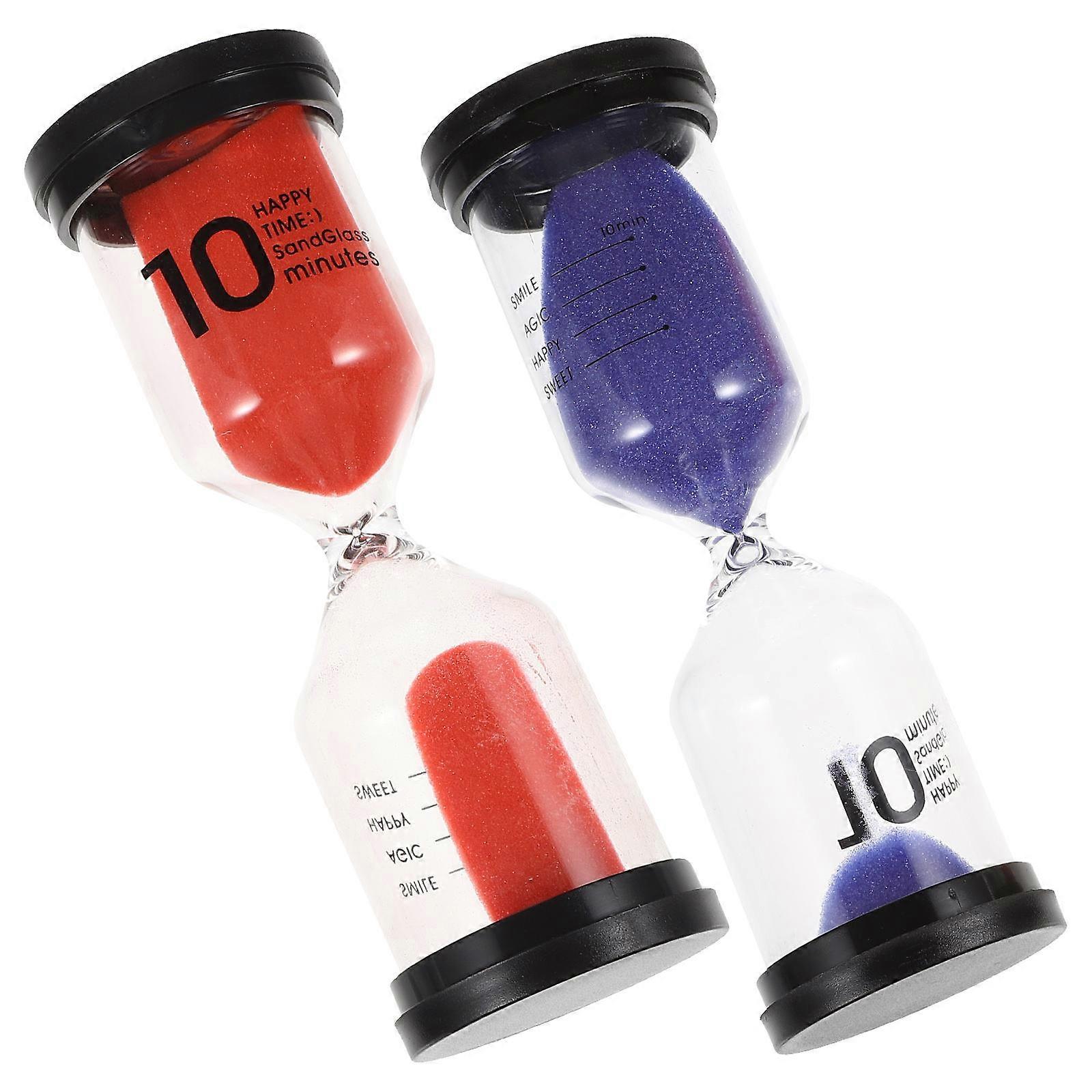 2pcs Decorative Hourglass Timer Sand Timer for Bathroom Kitchen Stylish Adornment for Shower Cooking Workouts