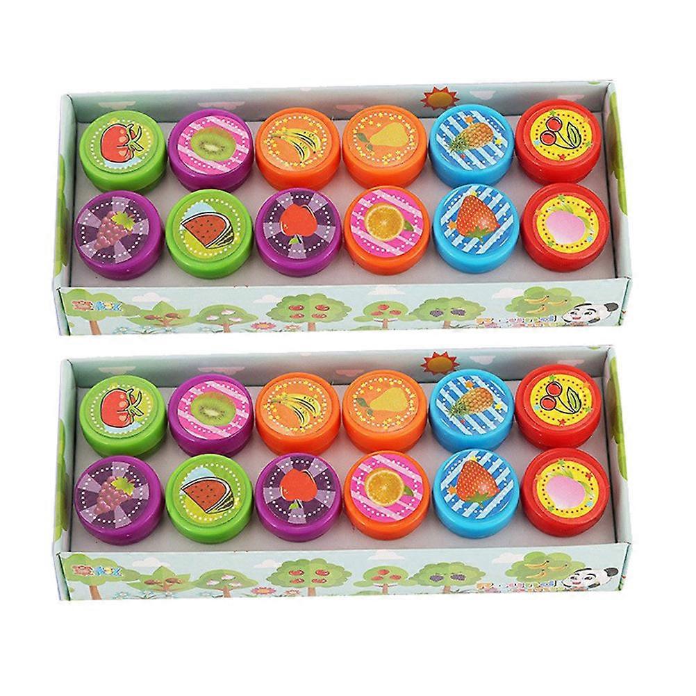 Mini Stamps For Kids 24Pcs Assorted Color Development Of Intelligence For Treasure Box Fillers