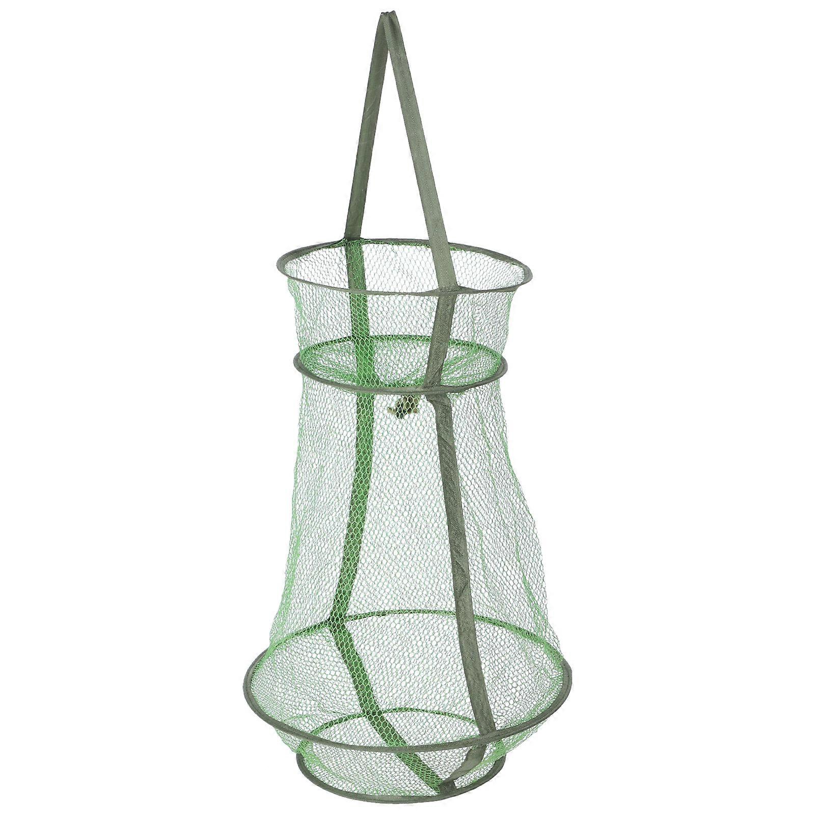 Green Nylon Fishing Net with Drawstring Design for Pet Use Lightweight and Wearresistant 10.5 inches