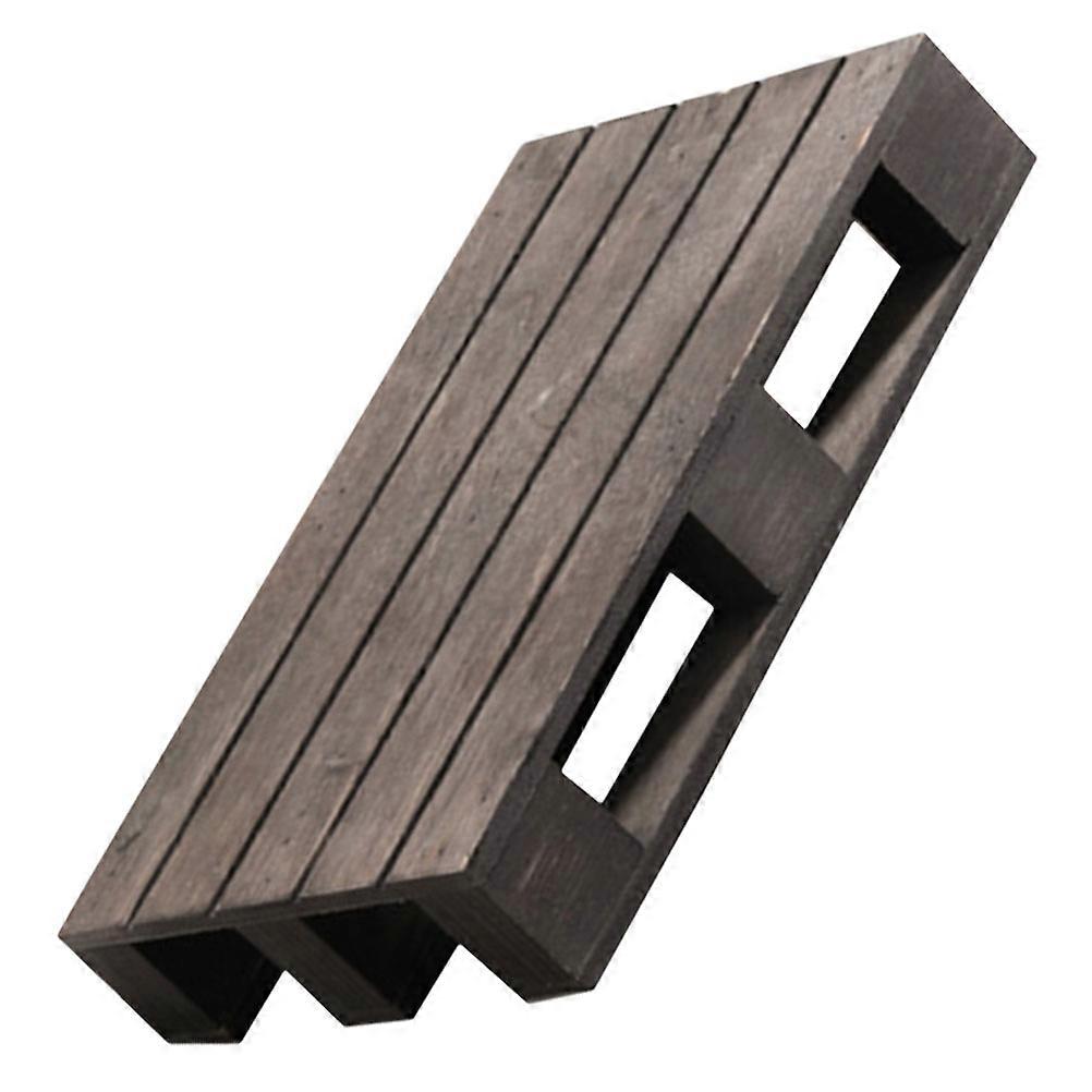 Carbonized Wooden Serving Tray Hot Pot Holder Rustic Drink Coaster Multi Functional Small Pallet Coaster for Dining Table Kitchen Counter