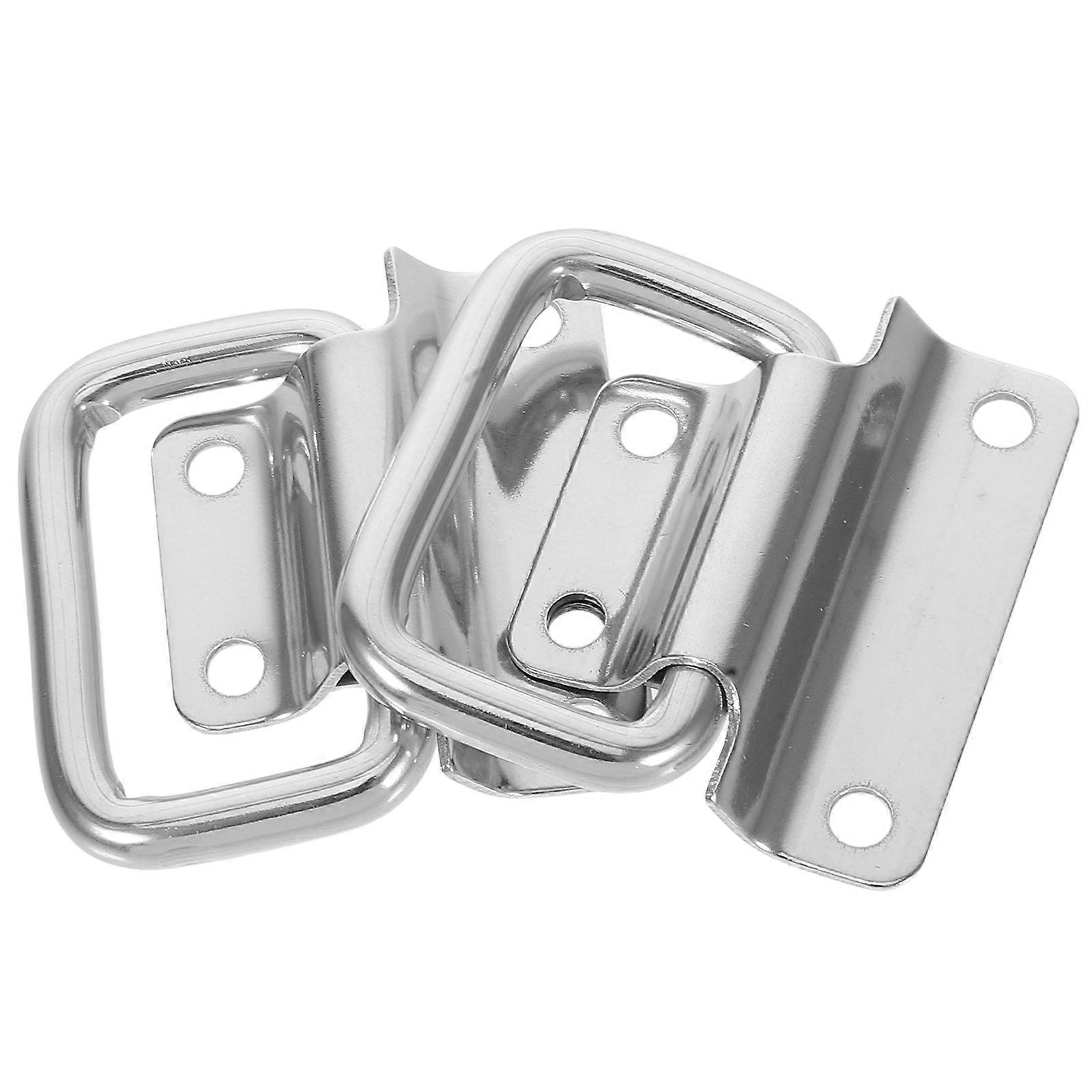 Stainless Steel Foldable Recessed Handles for Toolboxes & Industrial Storage Boxes – Space Saving Design, Easy Installation, Replacement Handles for