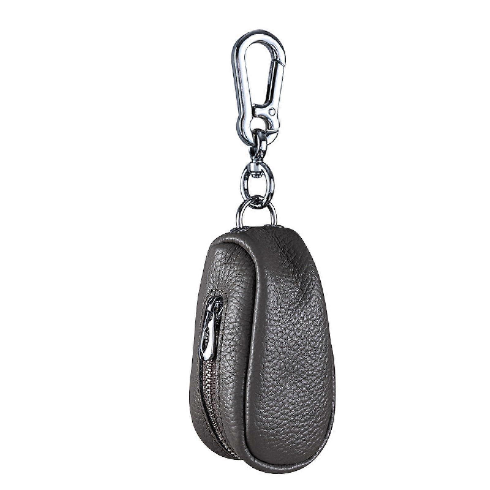 Key Rings and Key Holders, Leather Car Key Cover, Universal Key Bag, Gray Key Case for Car Fobs