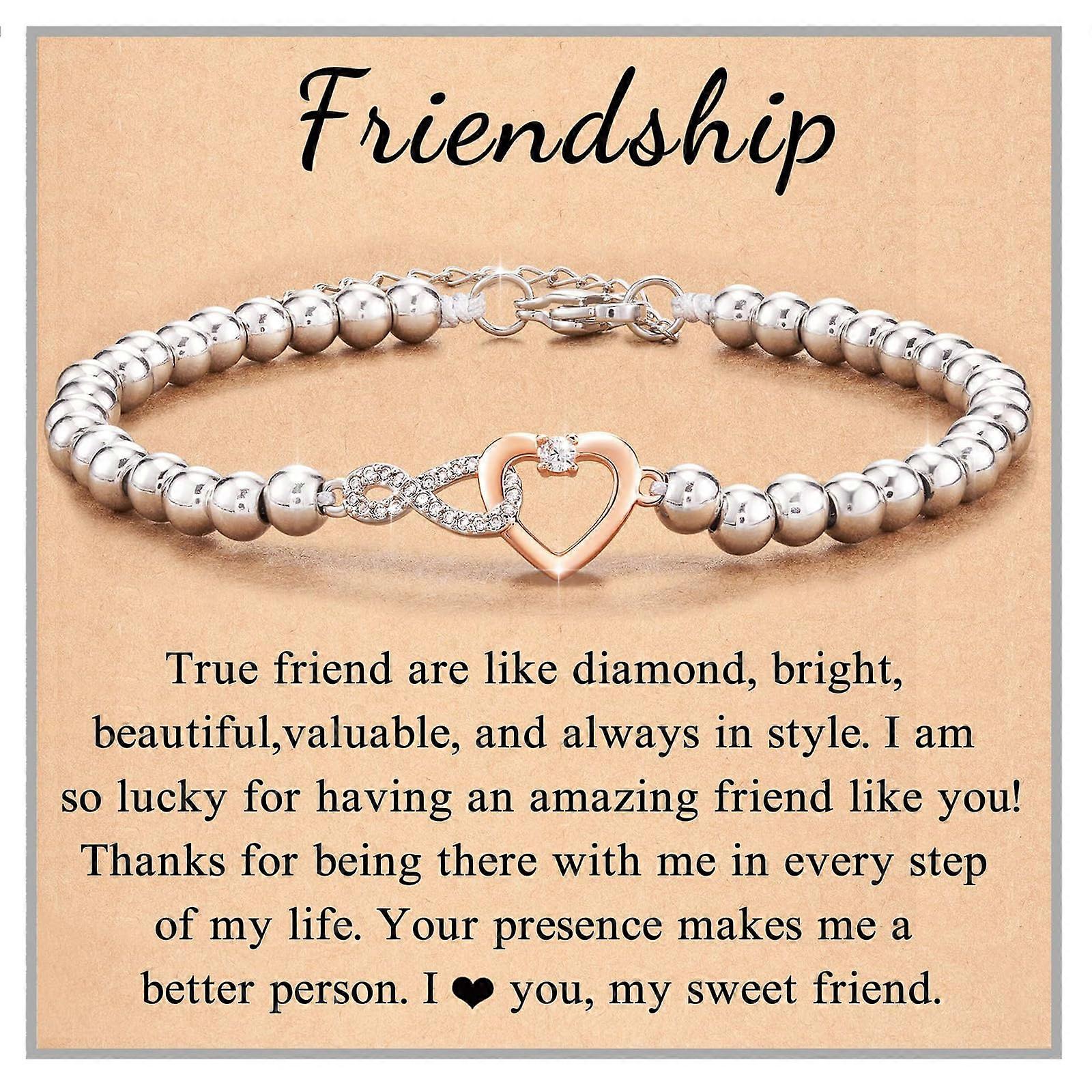 Elegant infinity heart with stylish crystals for women, symbolizing friendship and style for daily use. Ref: 9101