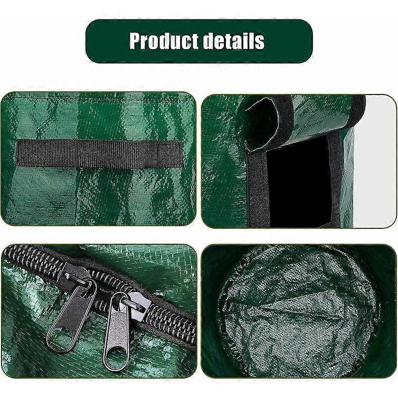 Garden Compost Bag with Handle Foldable Reusable Eco-Friendly Organic Compost Bin Suitable for Kitchen Garden