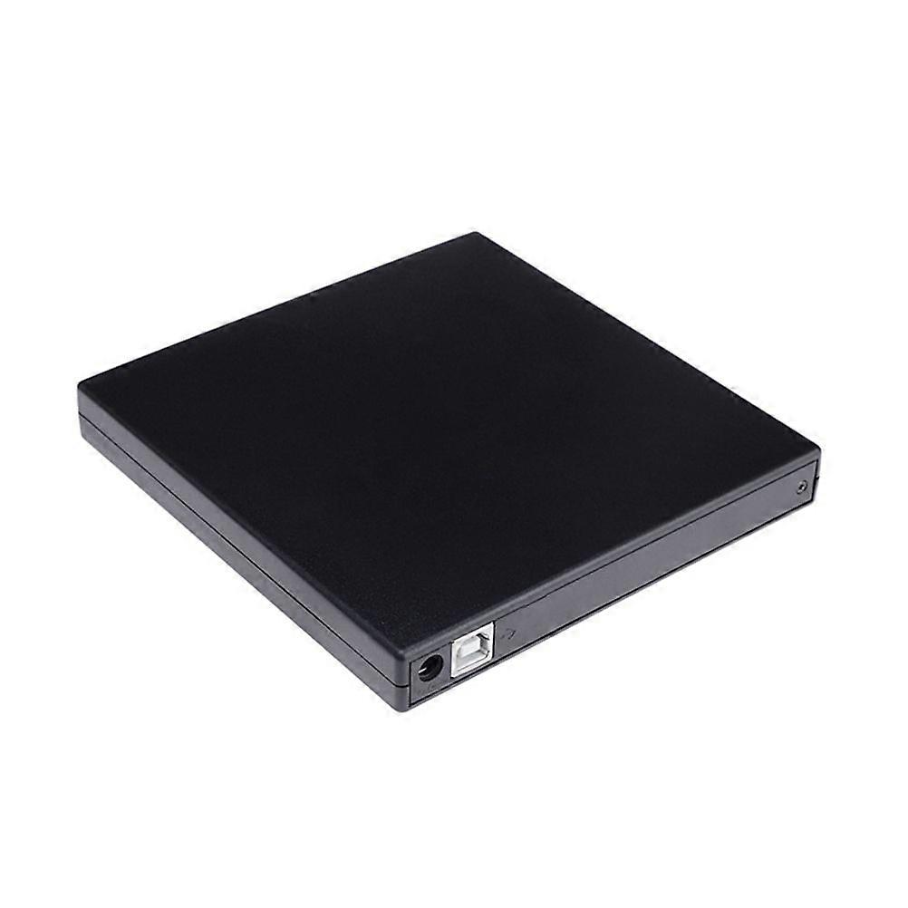 USB 2.0 External CD Burner DVD/CD Reader Rewriter Drive for Windows OS Laptop Computer (Black)