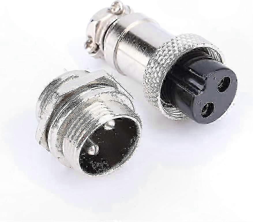 2-Pin Screw-Type Aviation Plug Socket Connector for General Use