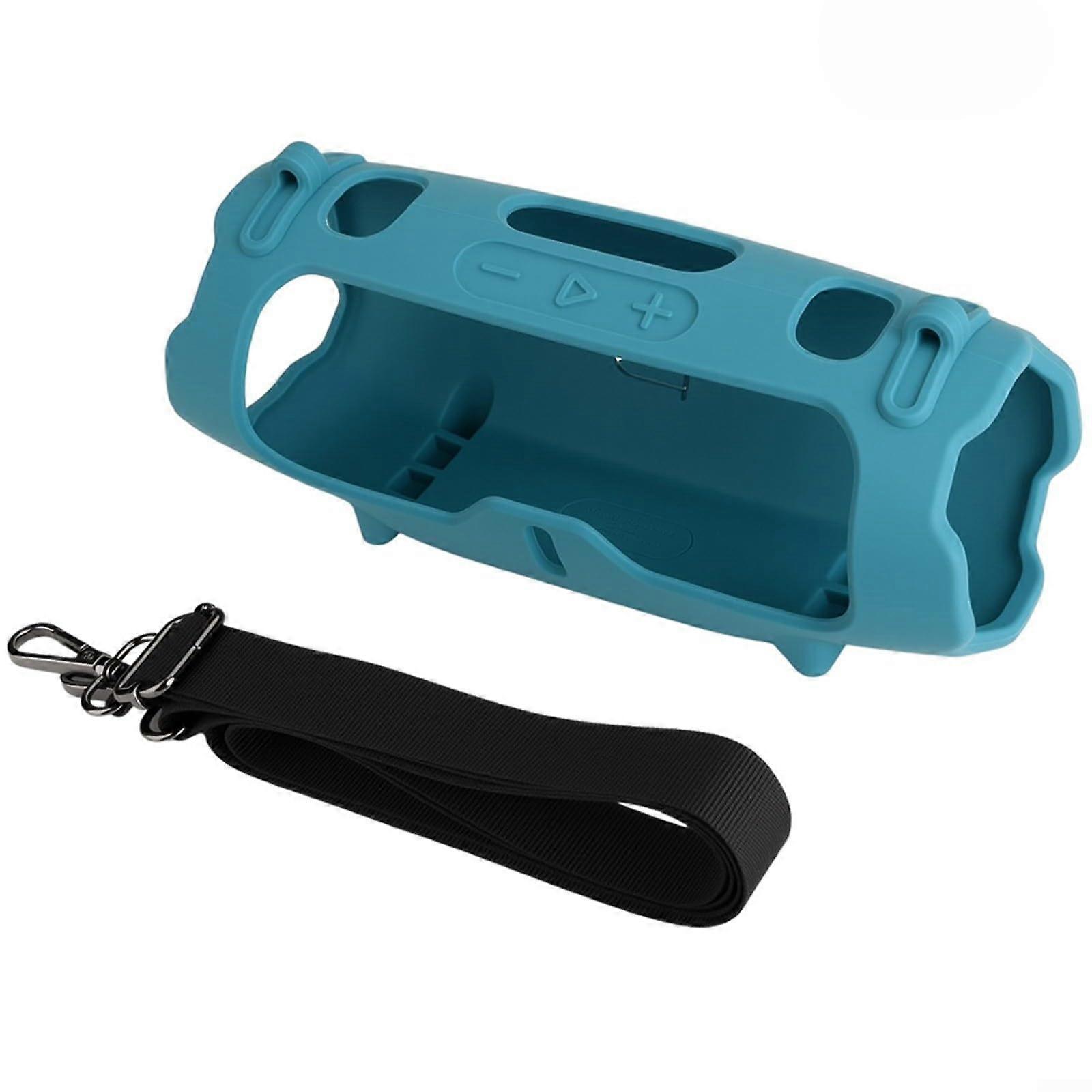 JBL Charge 6 silicone cover with shoulder strap, antidrop, dustproof (blue)