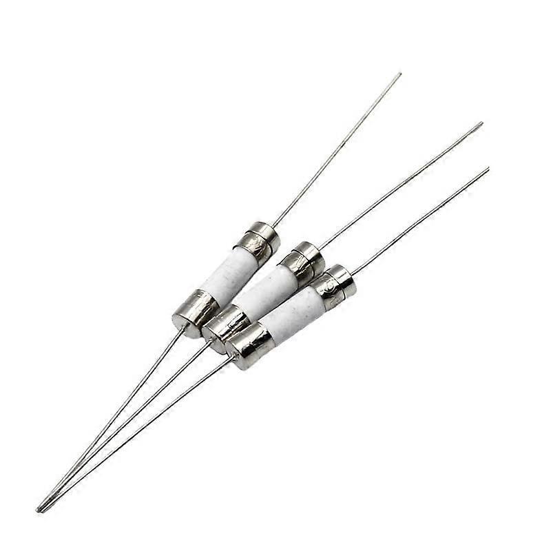 Ceramic Fuse 10 Pack, 5 x 20 mm, Slow-Blow Tube Fuse, 250V, 0.5A to 20A Ratings, Compatible with Various Devices