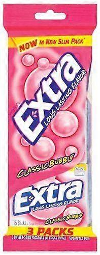 Extra Classic Bubble Gum Sugar Free Gum 3 Pack