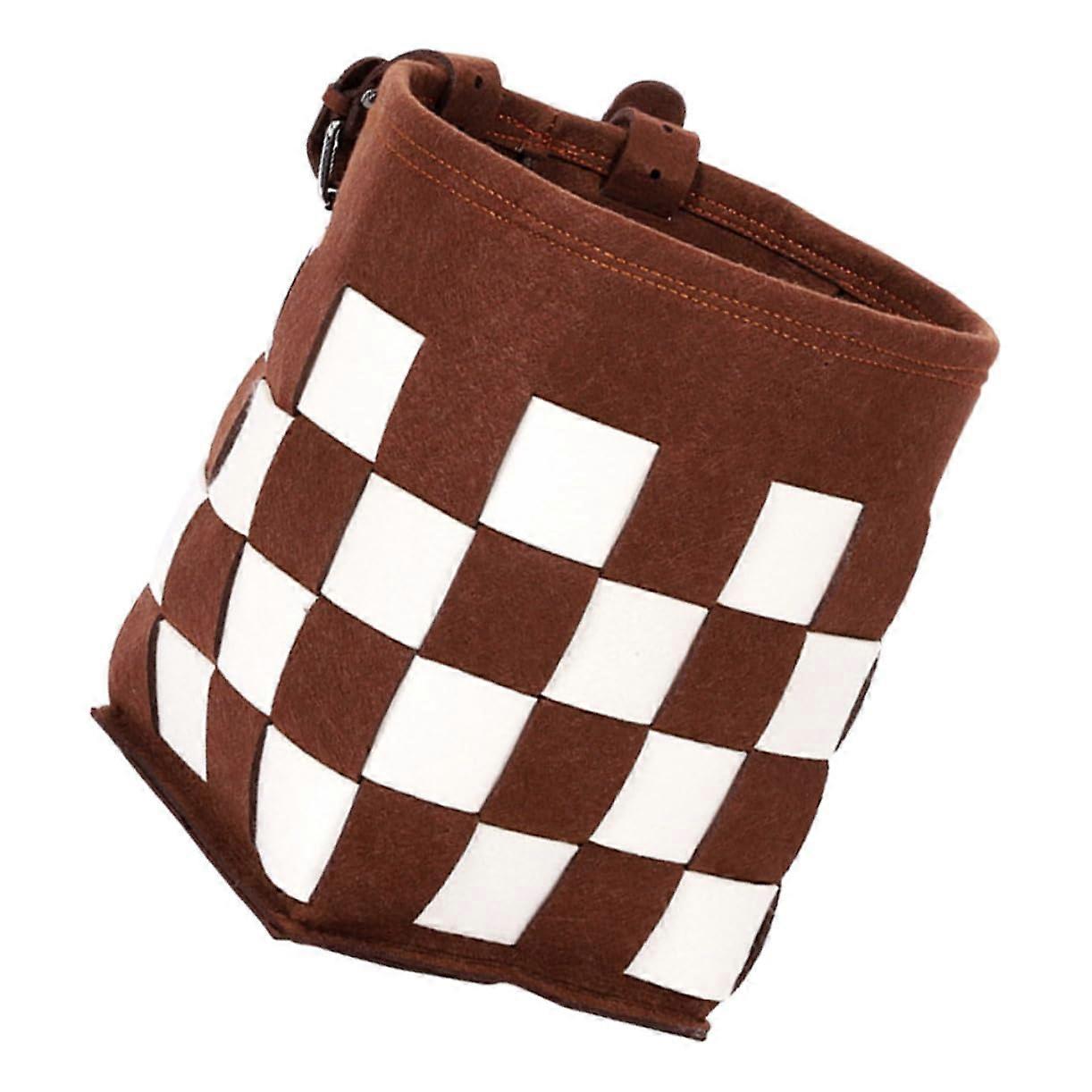 Detachable Felt Bicycle Front Basket Durable Handlebar Storage for Cycling Easy Installation Sturdy Design for Outdoor Use