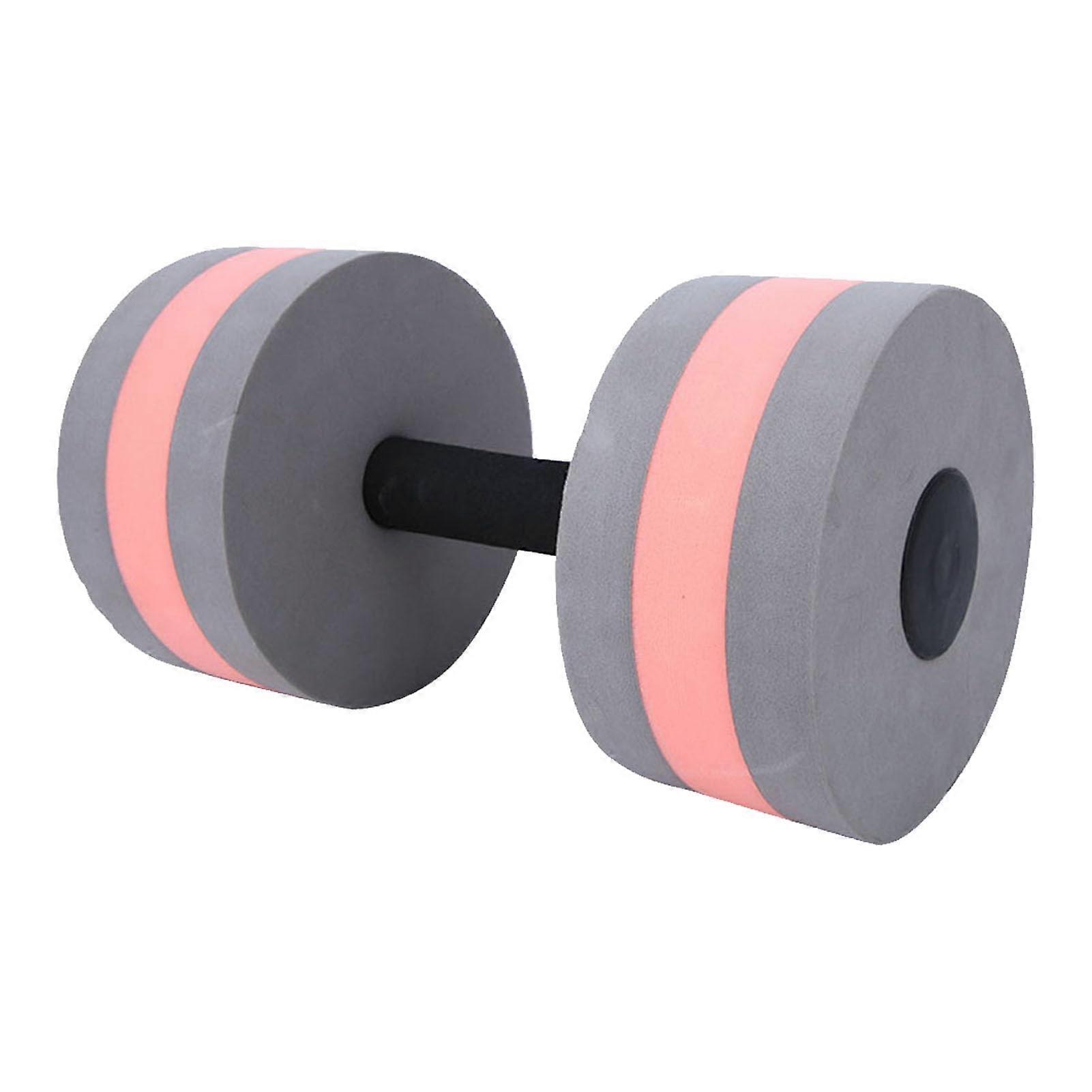 Aquatic Exercise Dumbbells for Water Aerobics, Foam Dumbbell Set for Adults Weight Loss, Gray and Red Color