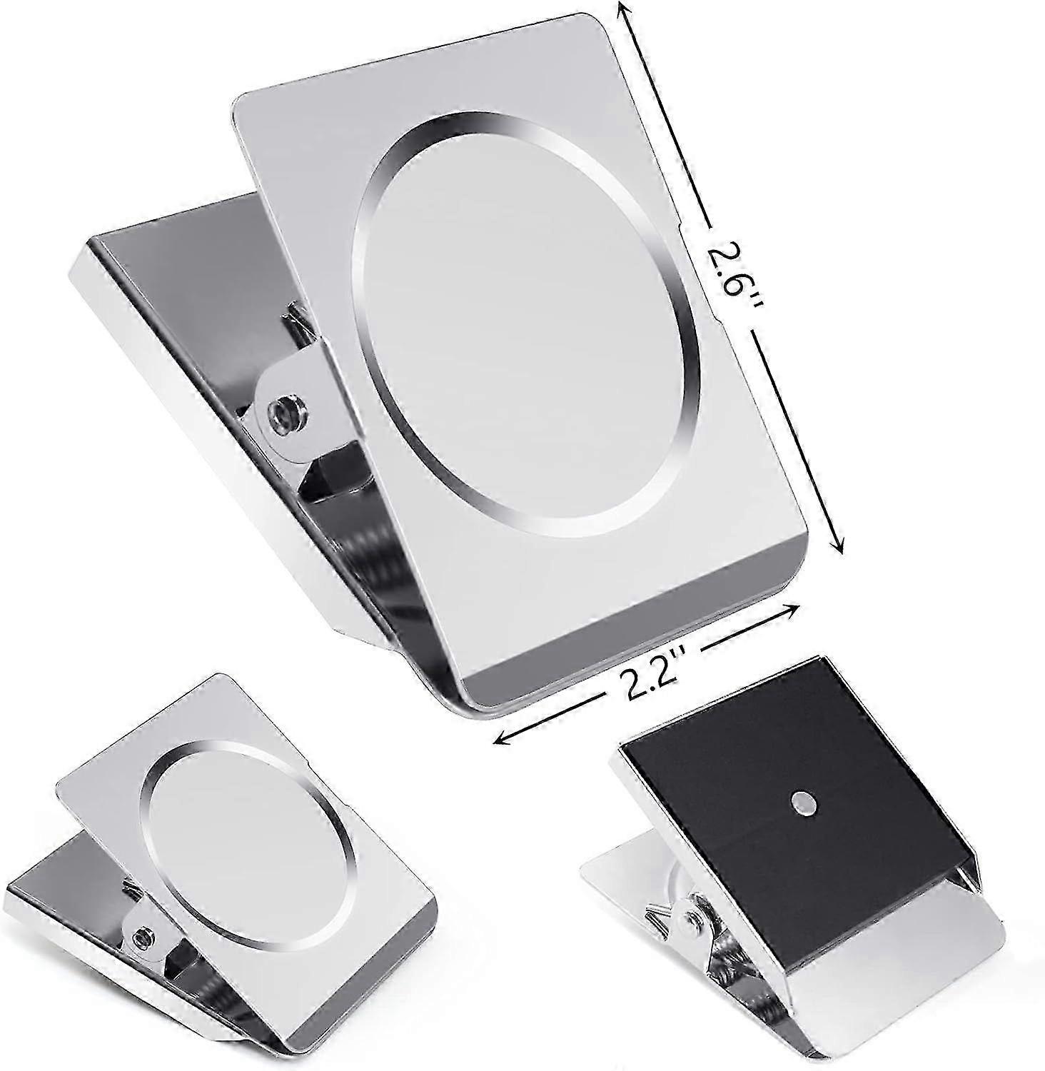 Clips Magnéticos Extra Grandes 6-Pack, Clipes de Metal de Aço Inoxidável Resistentes, 2.2 Polegadas