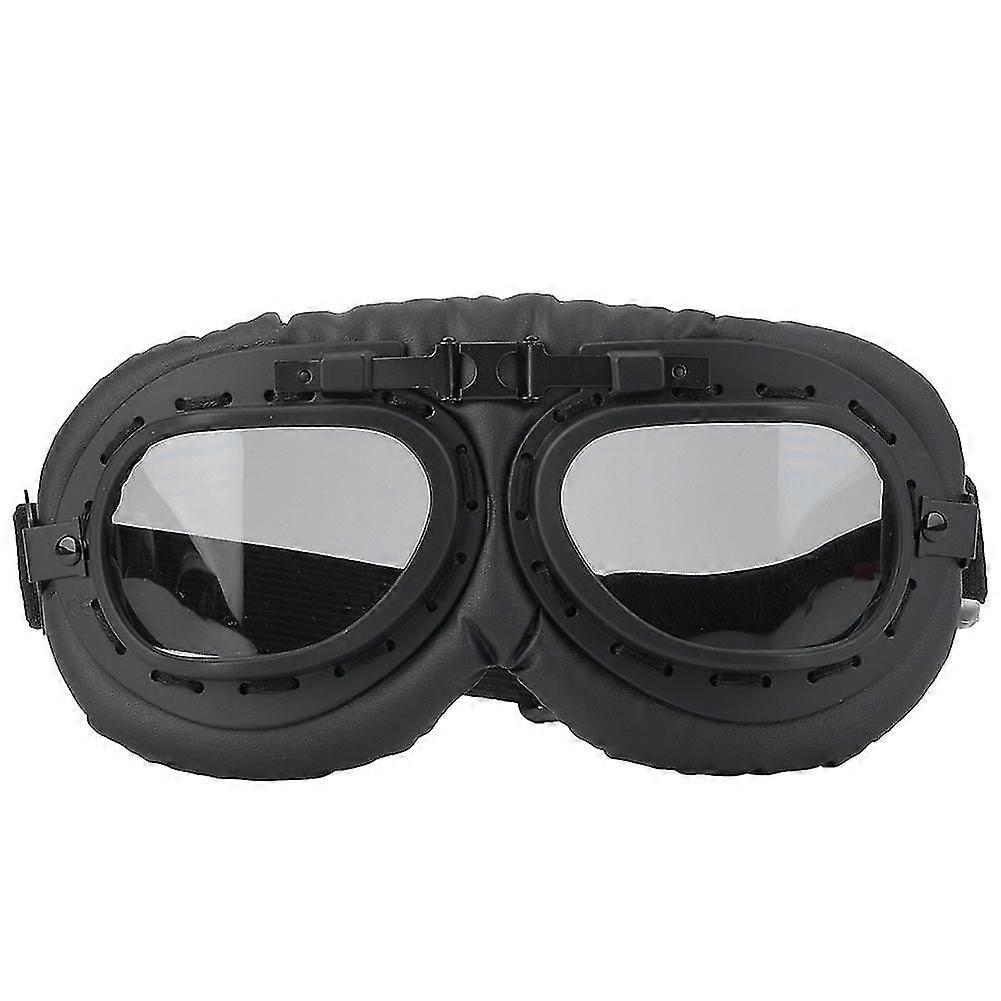 Gray Motorcycle Goggles with Tinted Lens, Sand-Resistant Shield & Adjustable Strap
