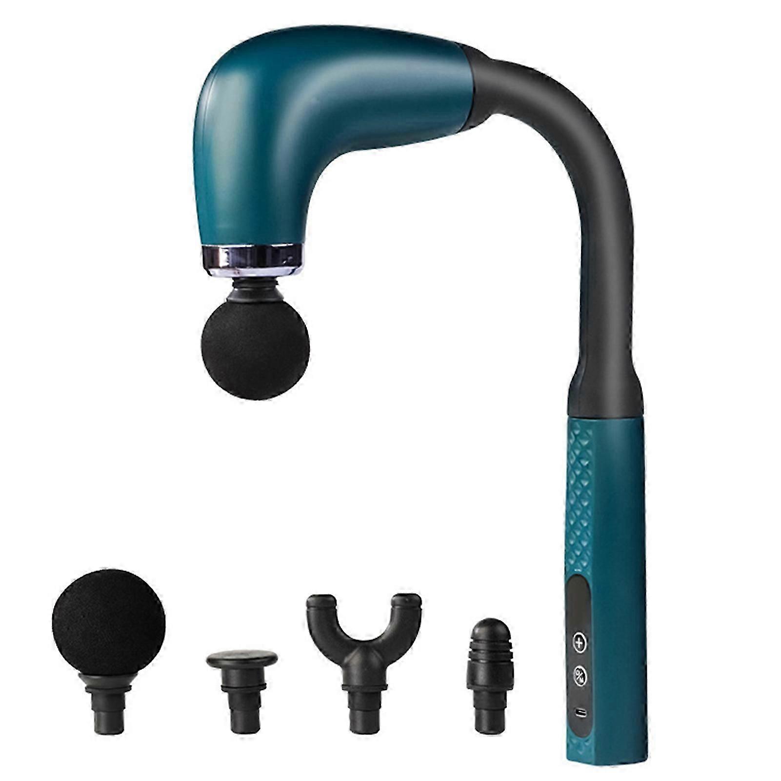 U-Shaped Back Massager & Trigger Point Roller for Pain Relief, Extended Handle Electric Massager for Muscle Relaxation & Recovery