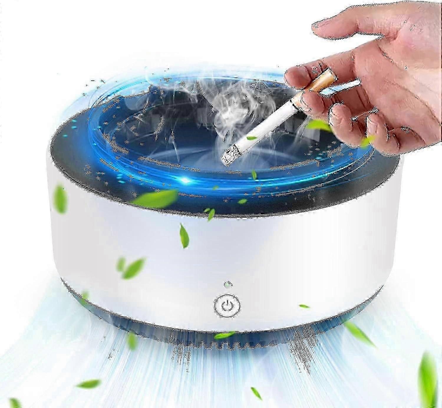 Smokeless Ashtray with Air Purifier - Intelligent Negative Ion Air Purifying Ashtray for Fresh Air