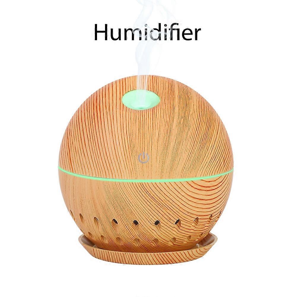 USB Hollow Humidifier 130ml Aromatherapy Diffuser with 7 LED Lights