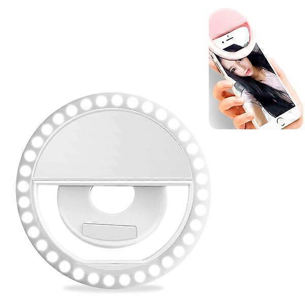 LED Ring Selfie Light with 36 Built-in LEDs and Three Lighting Modes