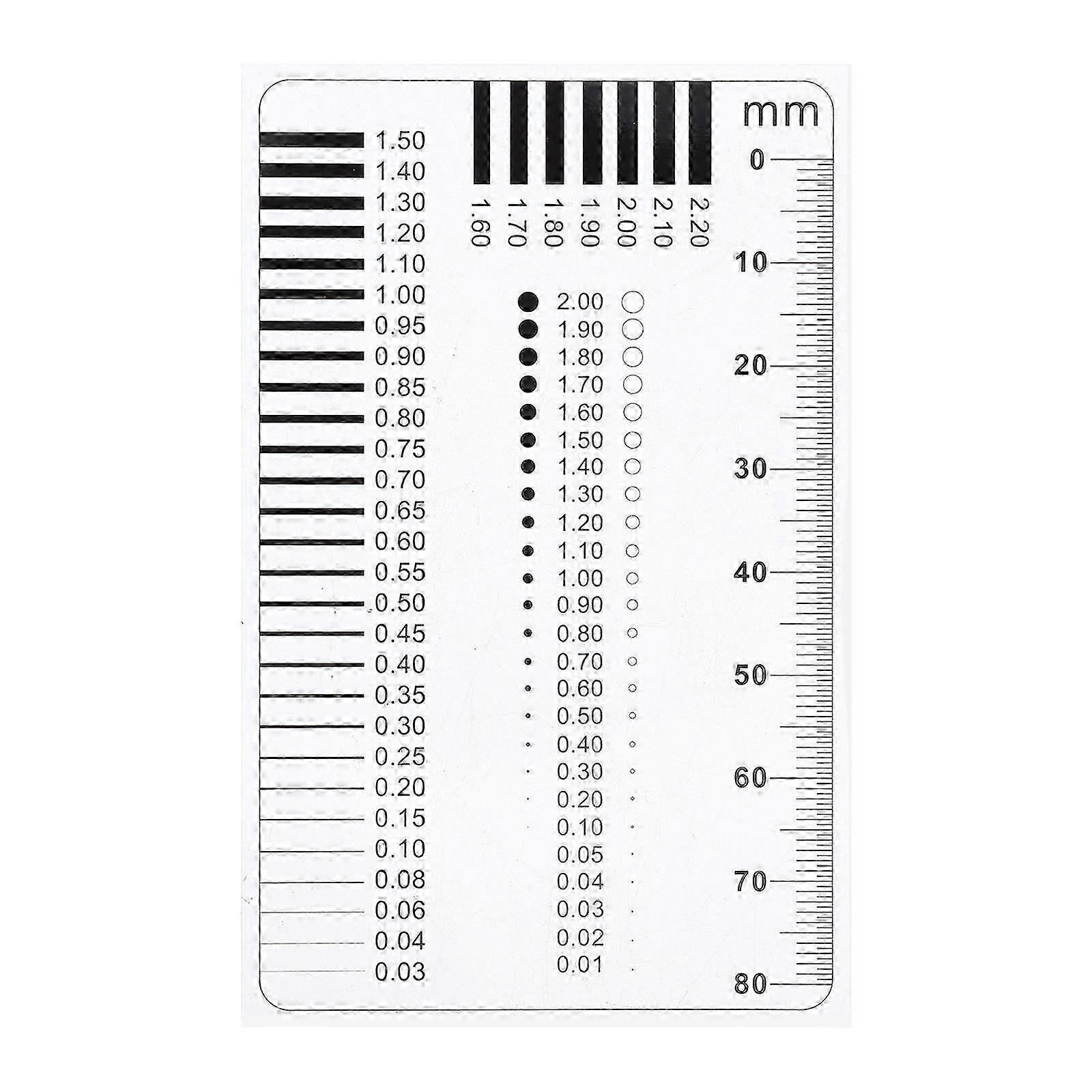 Transparent High Precision Ruler Concrete Crack Width Gauge for Surface Flaw Inspection Engineering 1Set