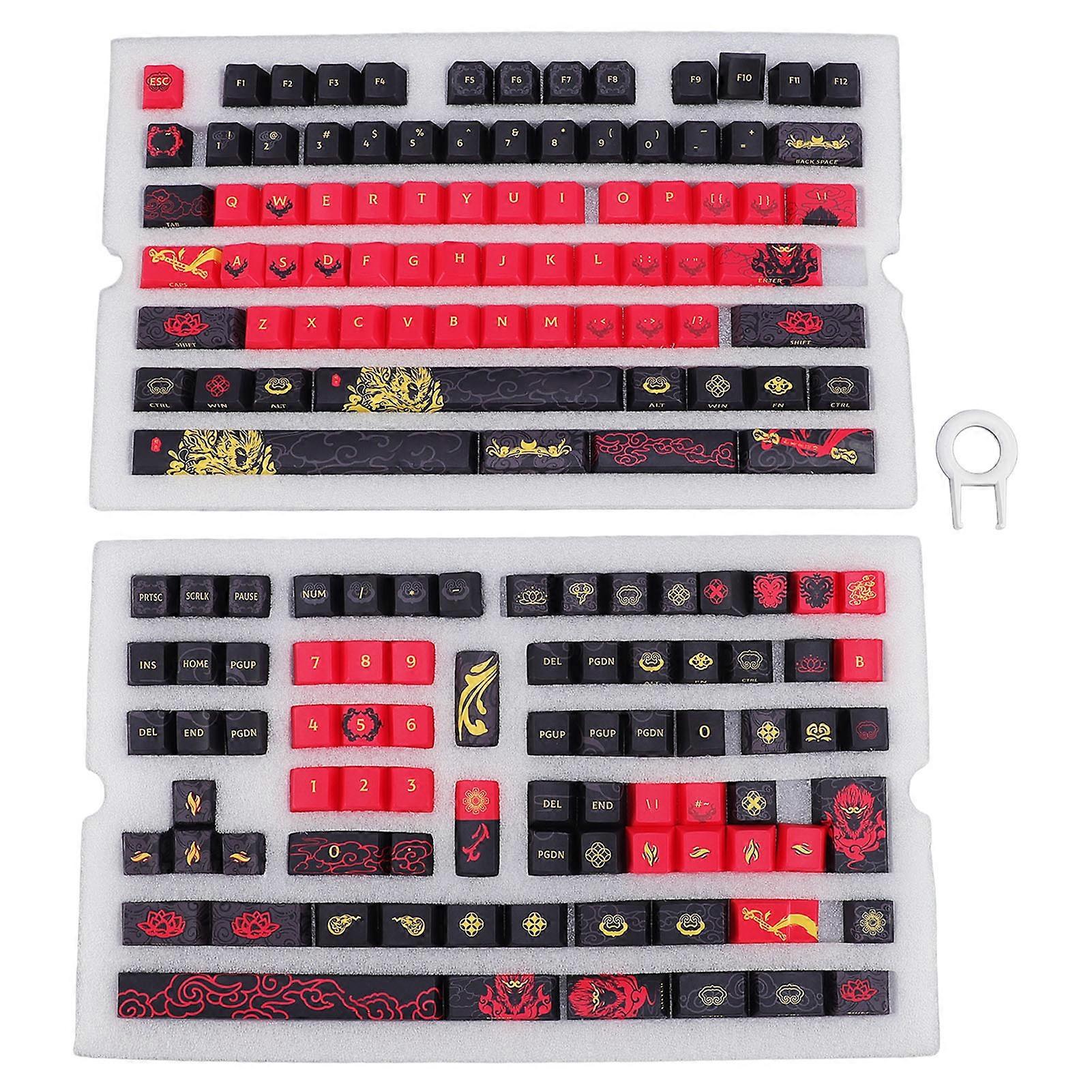 158 Keys PBT Keycap Set Cherry Profile Durable Key Caps for Mechanical Keyboards
